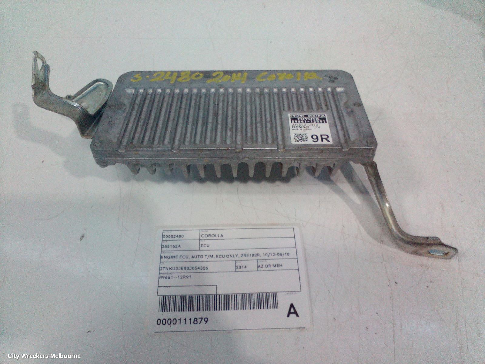 TOYOTA COROLLA ECU, ENGINE ECU, AUTO T/M, ECU ONLY, ZRE182R, 10/2012 - 06/2018 - Image 1