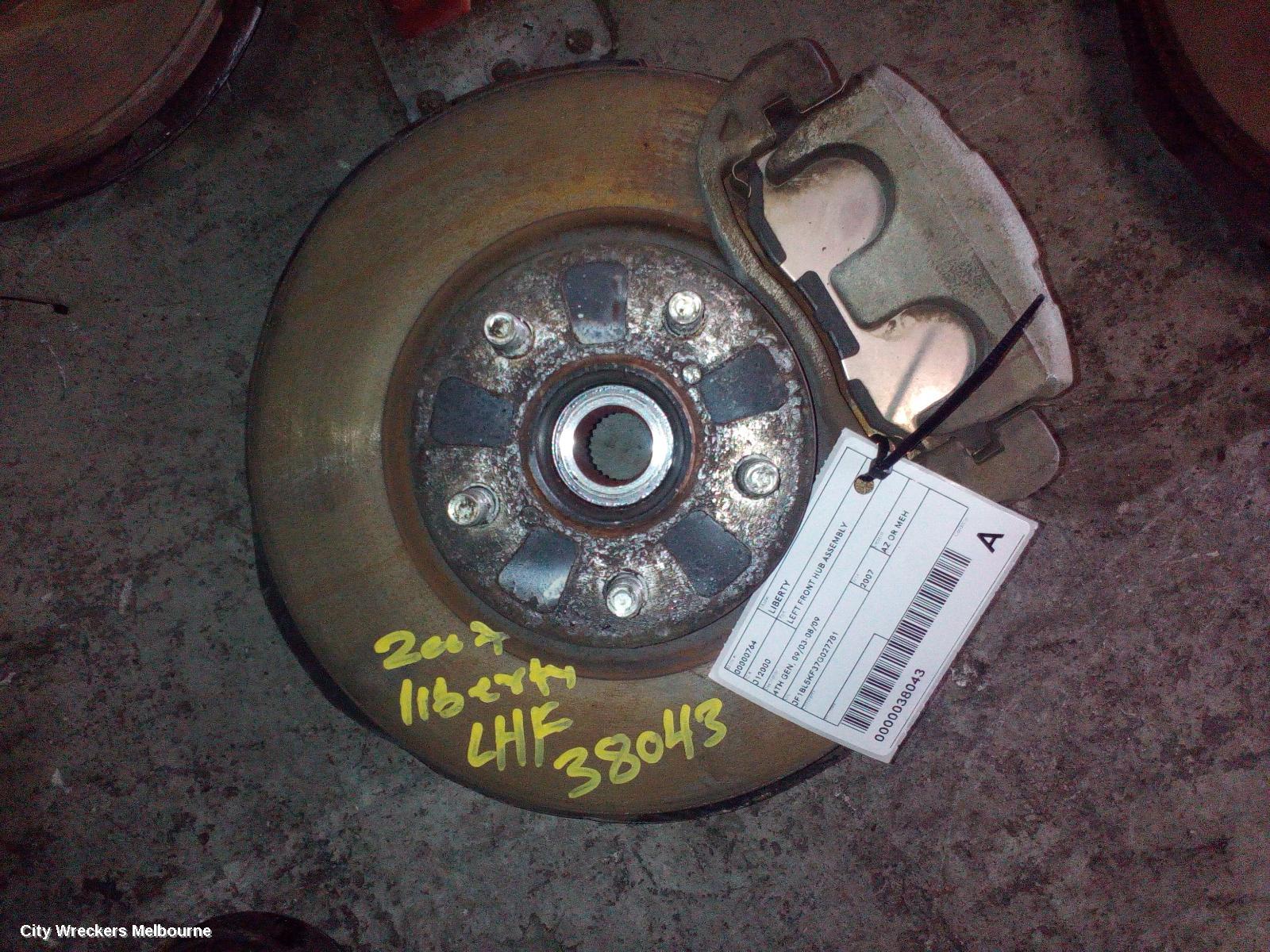 SUBARU LIBERTY LEFT FRONT HUB ASSEMBLY, 4TH GEN, 09/2003 - 08/2009 - Image 2