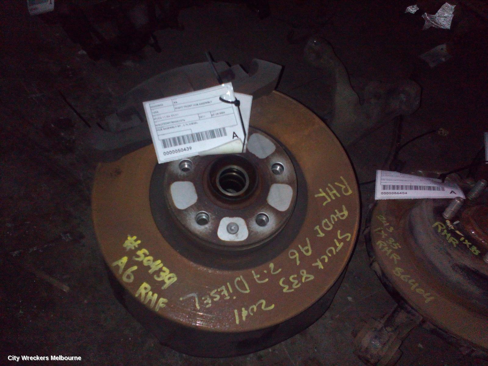 AUDI A6 RIGHT FRONT HUB ASSEMBLY, 4F/C6, FWD, 11/2004 - 07/2011 - Image 1