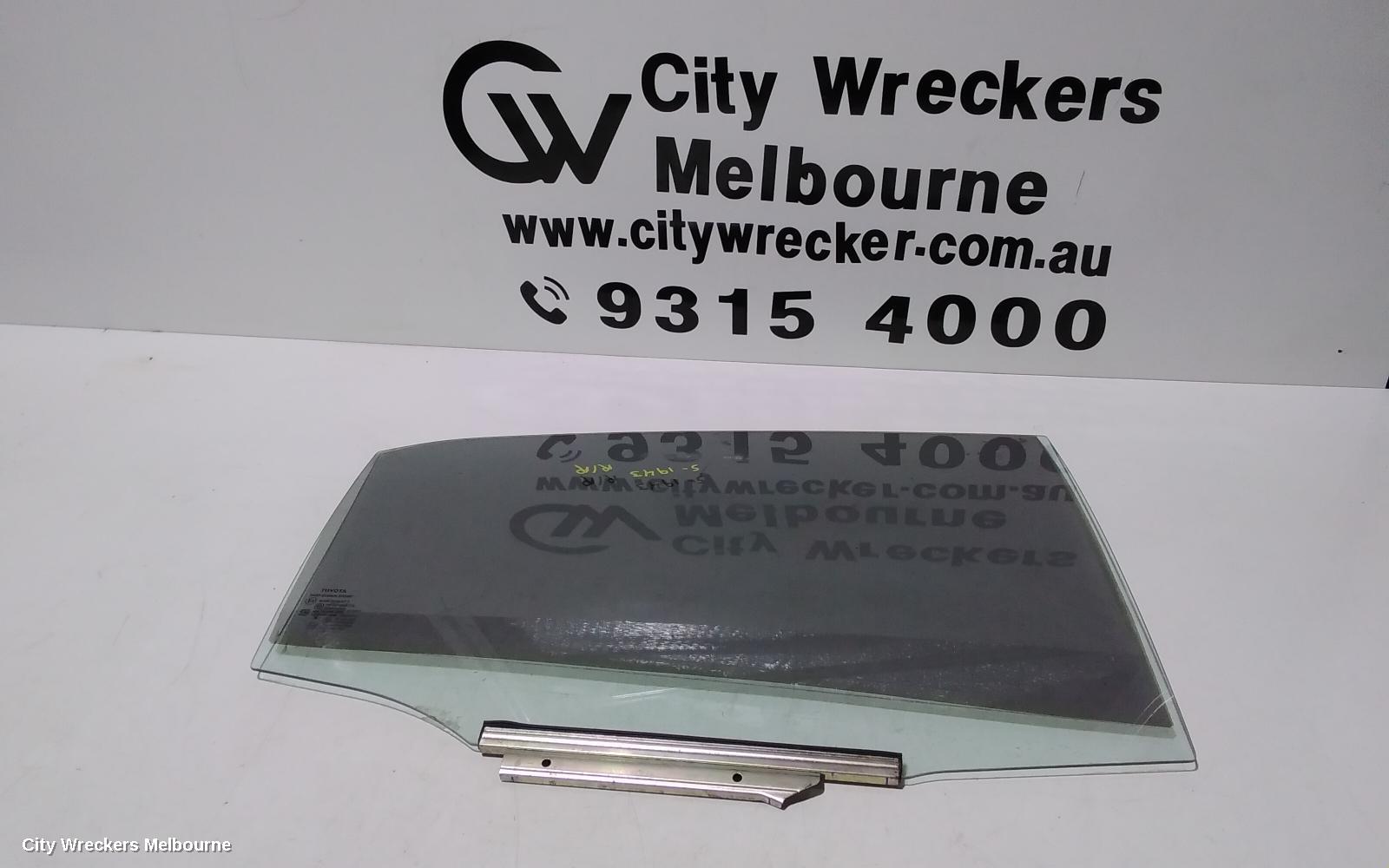 TOYOTA COROLLA RIGHT REAR DOOR WINDOW, ZRE172R, 12/2013 - 06/2019 - Image 1