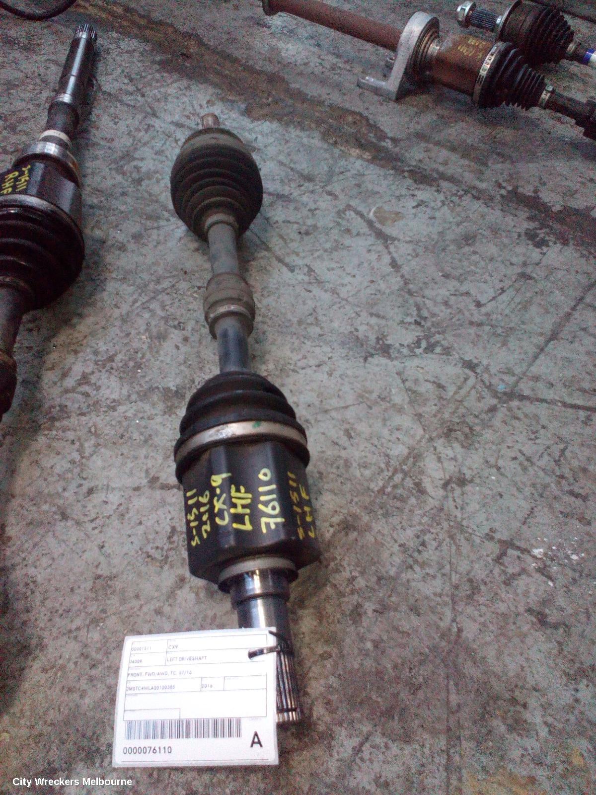 MAZDA CX9 LEFT DRIVESHAFT, FRONT, FWD/AWD, TC, 07/2016 ONWARDS - Image 1