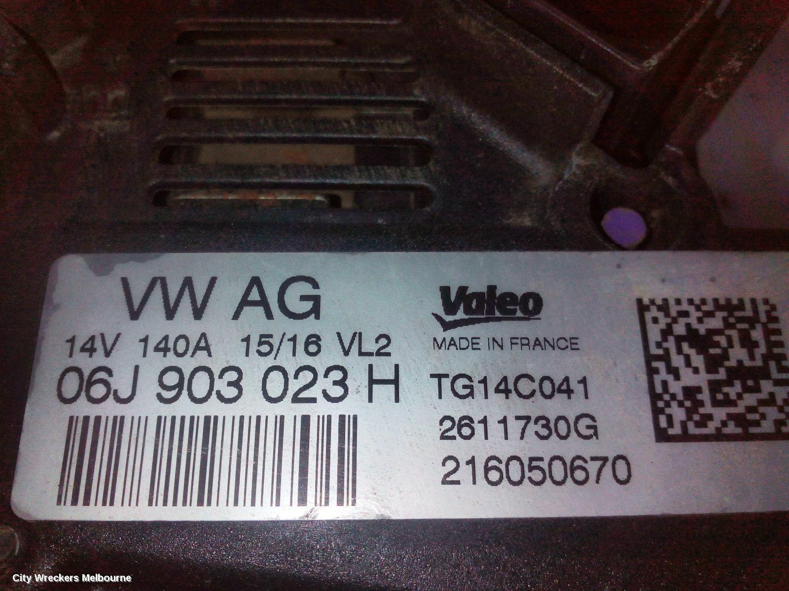 VOLKSWAGEN PASSAT ALTERNATOR, PETROL, 1.8, CJSA CODE, VALEO, B8/MK7, 06/2015 - 10/2019 - Image 2