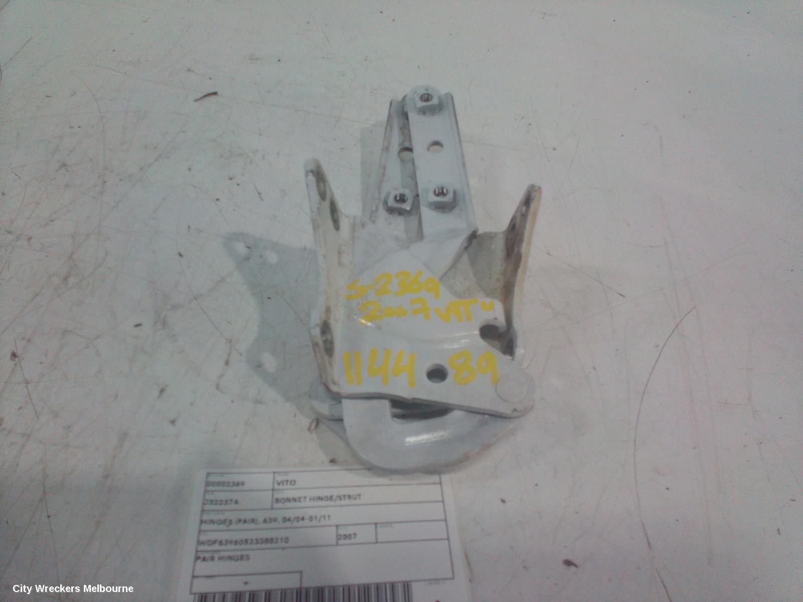 MERCEDES VITO BONNET HINGE/STRUT, HINGES (PAIR), 639, 04/2004 - 01/2011 - Image 3