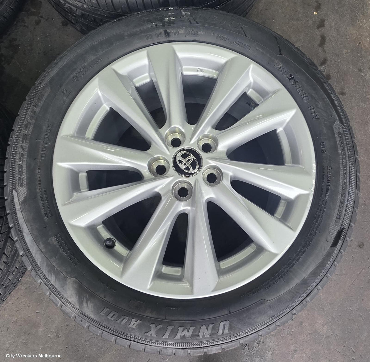 TOYOTA COROLLA WHEEL MAG, E210, FACTORY, 16X7IN, 10 SINGLE SPOKE, GREY, 09/2019 ONWARDS - Image 3