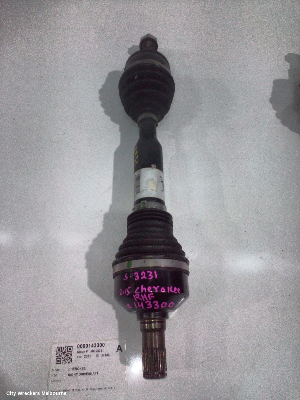 JEEP CHEROKEE RIGHT DRIVESHAFT, FRONT, PETROL, 3.2, KL, TRAILHAWK, 02/2014 - 03/2018 - Image 2