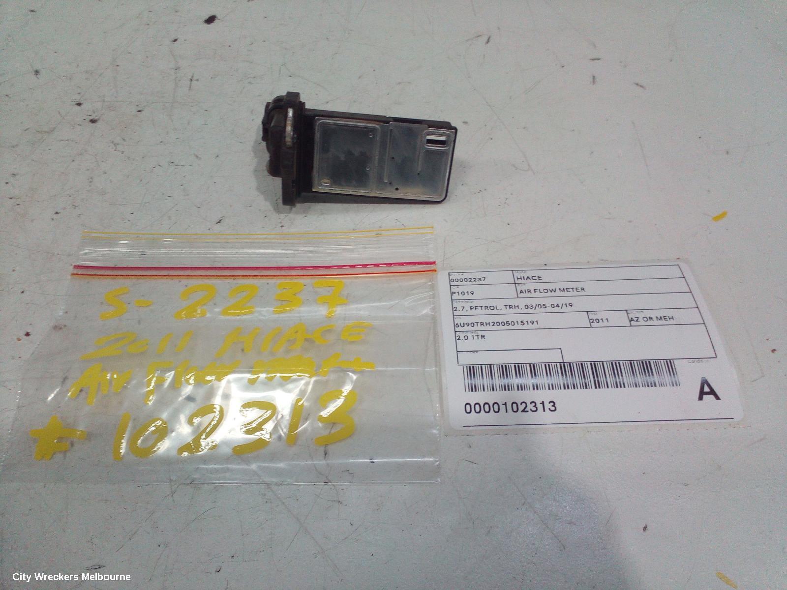 TOYOTA HIACE AIR FLOW METER, 2.7, PETROL, TRH, 03/2005 - 04/2019 - Image 1