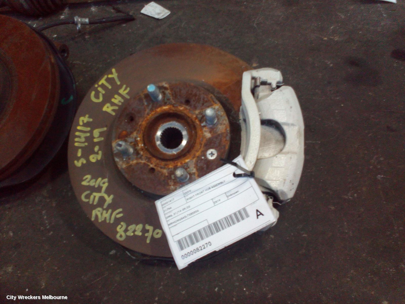 HONDA CITY RIGHT FRONT HUB ASSEMBLY, GM6, 01/2014 - 09/2020 - Image 1