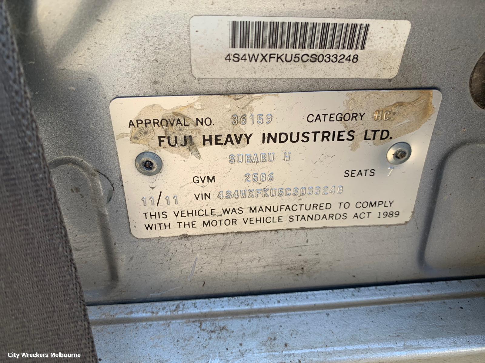 SUBARU TRIBECA OWNERS HANDBOOK, B9, 10/2006 - 01/2014 - Image 3