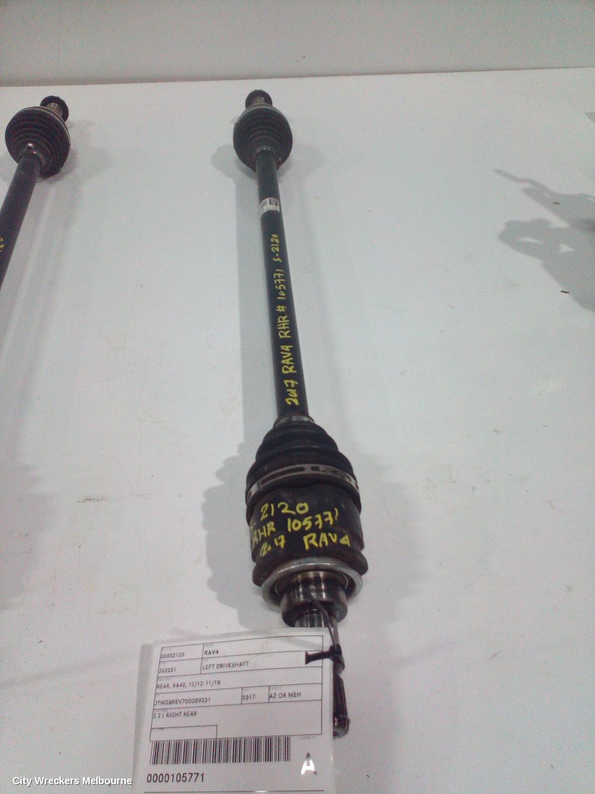 TOYOTA RAV4 LEFT DRIVESHAFT, REAR, XA40, 12/2012 - 11/2018 - Image 2