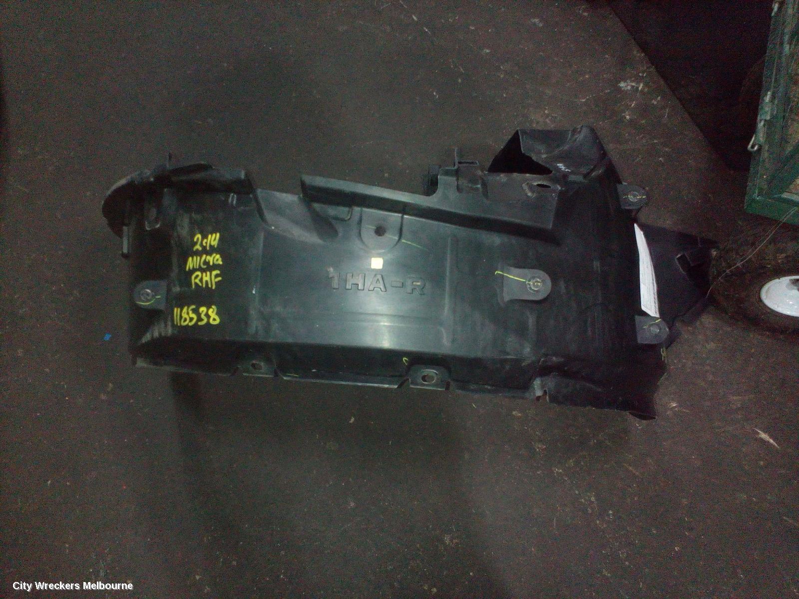 NISSAN MICRA RIGHT GUARD LINER, K13, 12/2012 - 03/2015 - Image 1