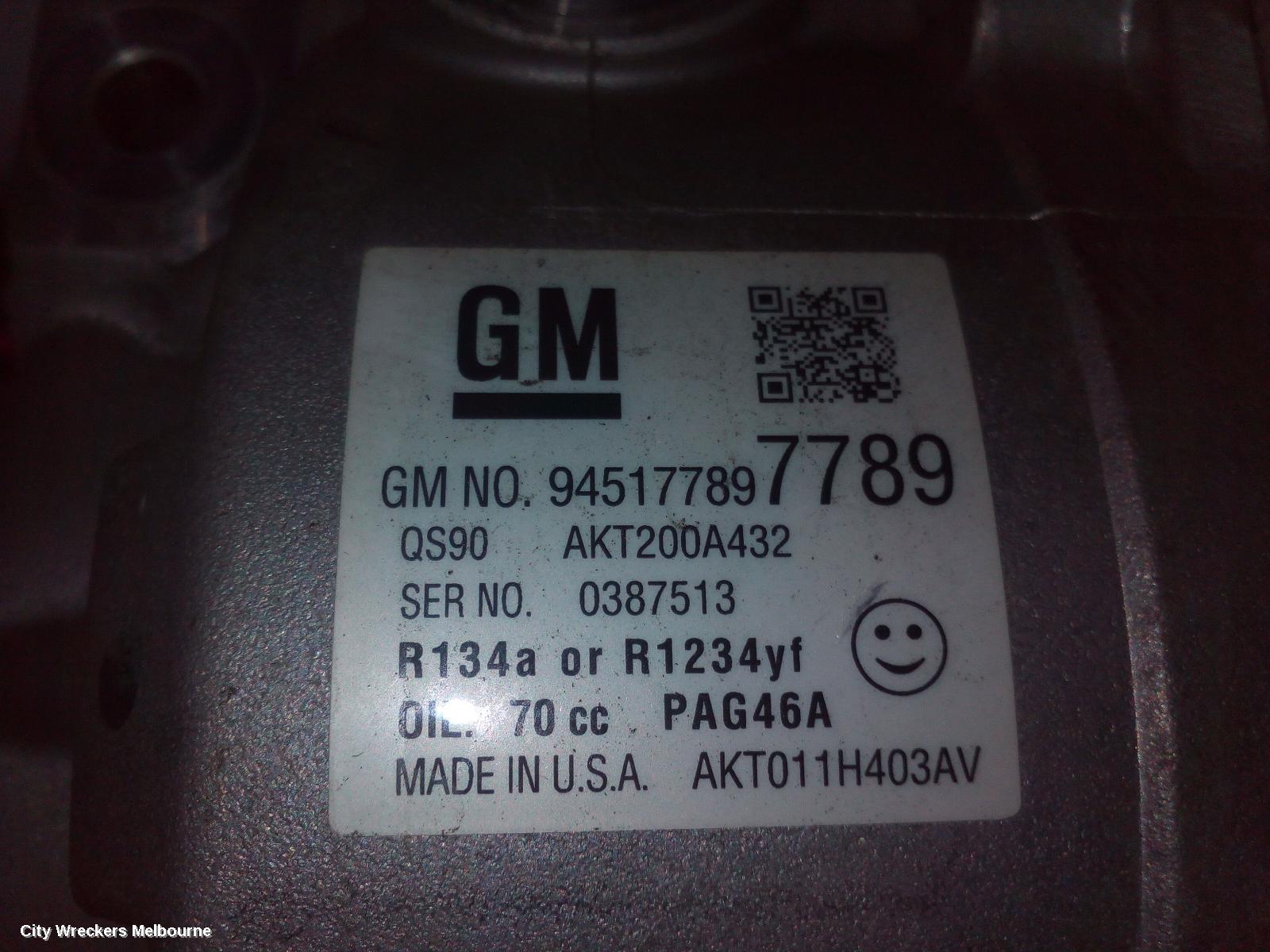 HOLDEN TRAX A/C COMPRESSOR, TJ SERIES, 1.4, PETROL, QS90 TYPE, 08/2014 - 12/2020 - Image 3