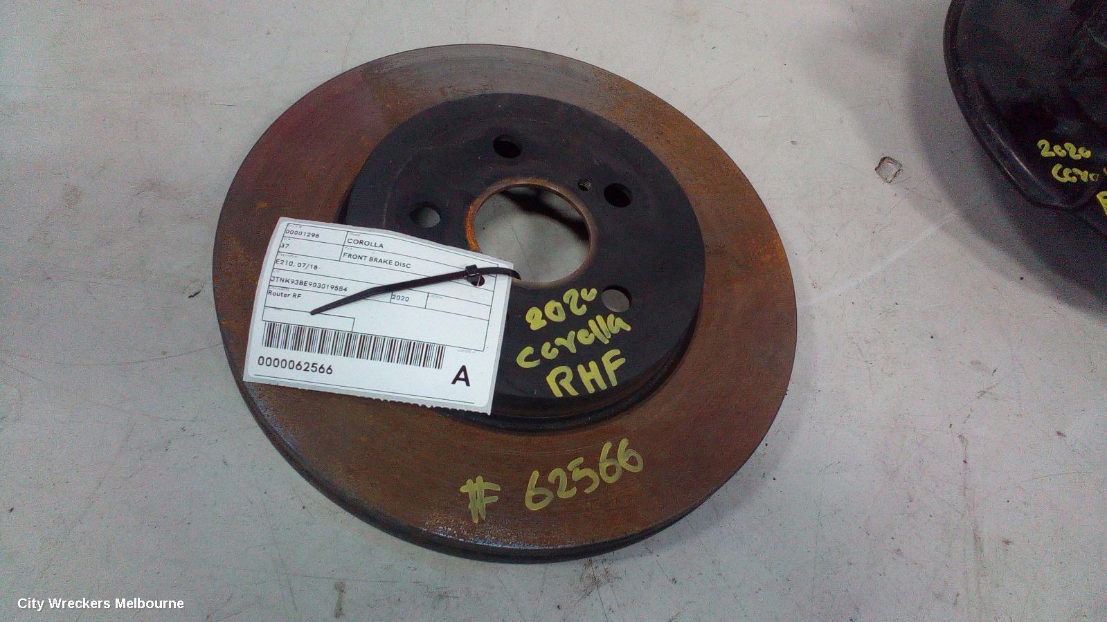 TOYOTA COROLLA FRONT BRAKE DISC/DRM, E210, 07/2018 ONWARDS - Image 1