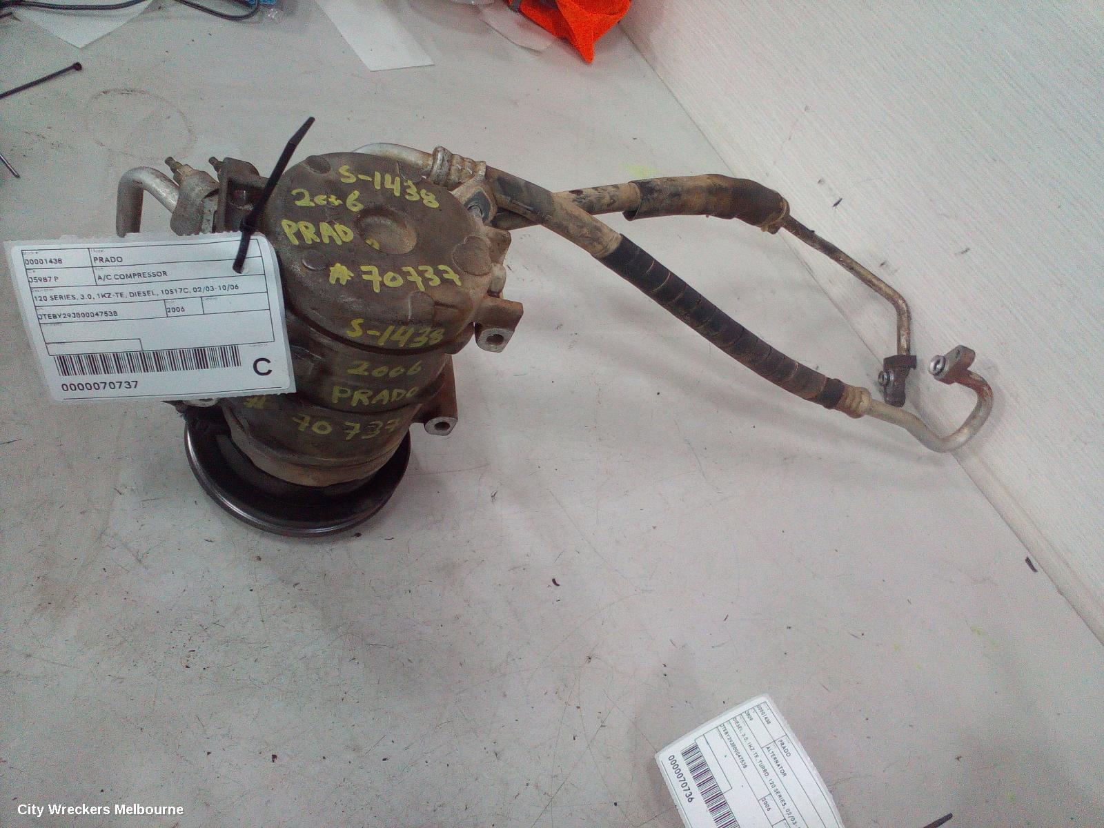 TOYOTA PRADO A/C COMPRESSOR, 120 SERIES, 3.0, 1KD-FTV, DIESEL, NON CLIMATE CONTROL TYPE, 11/2006 - 10/2009 - Image 3