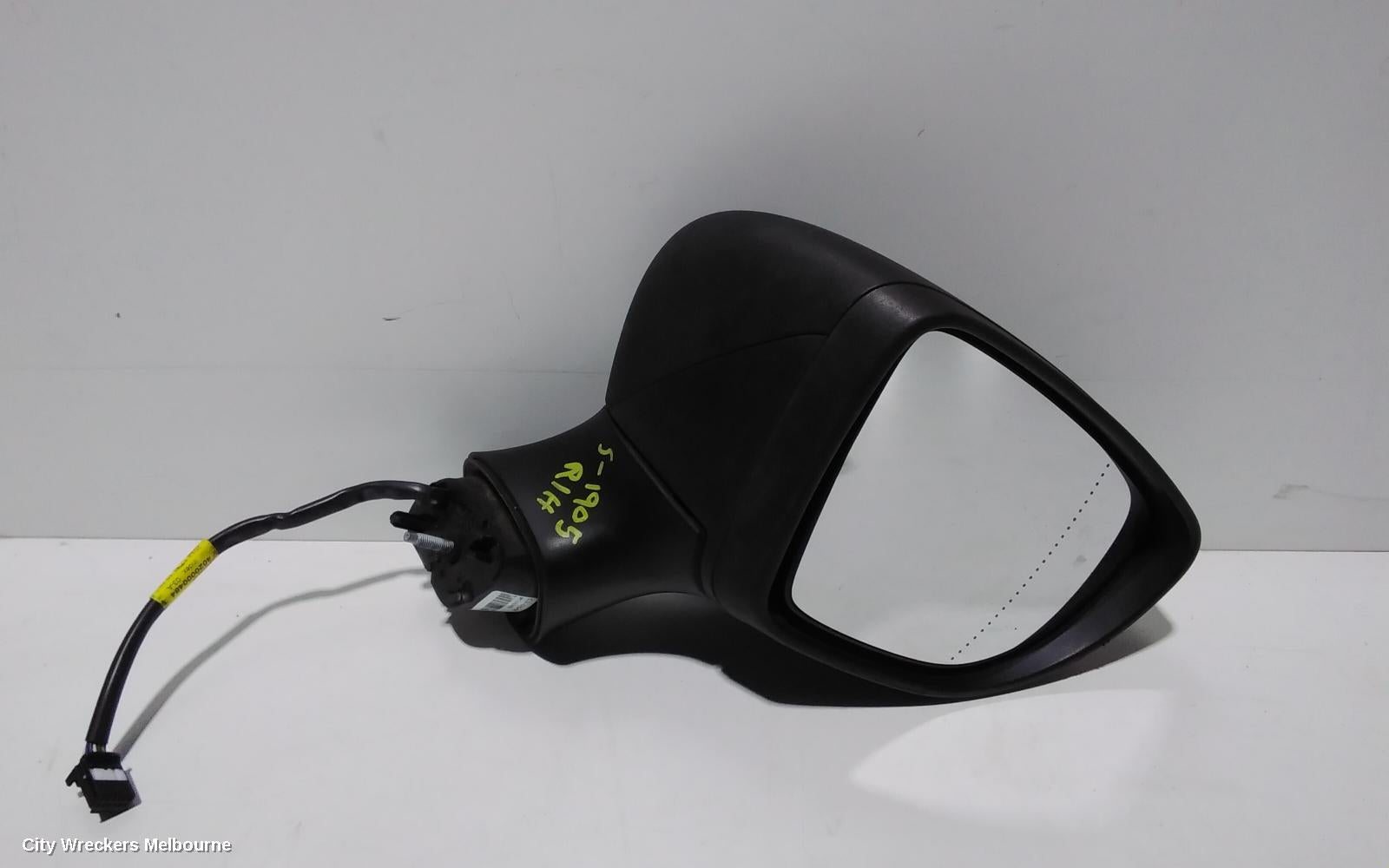 RENAULT CLIO RIGHT DOOR MIRROR, X98, BLACK, MANUAL FOLDING (7 WIRE), 09/2013 - 07/2016 - Image 1