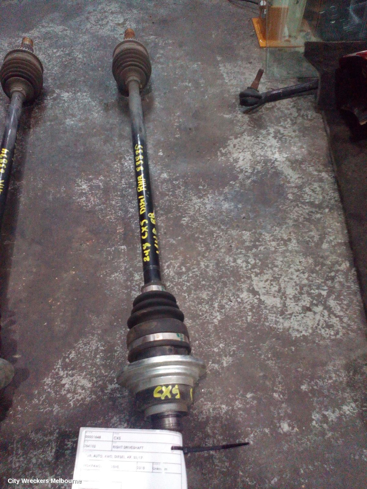 MAZDA CX5 RIGHT DRIVESHAFT, REAR, AUTO, AWD, DIESEL, KF, 02/2017 ONWARDS - Image 1