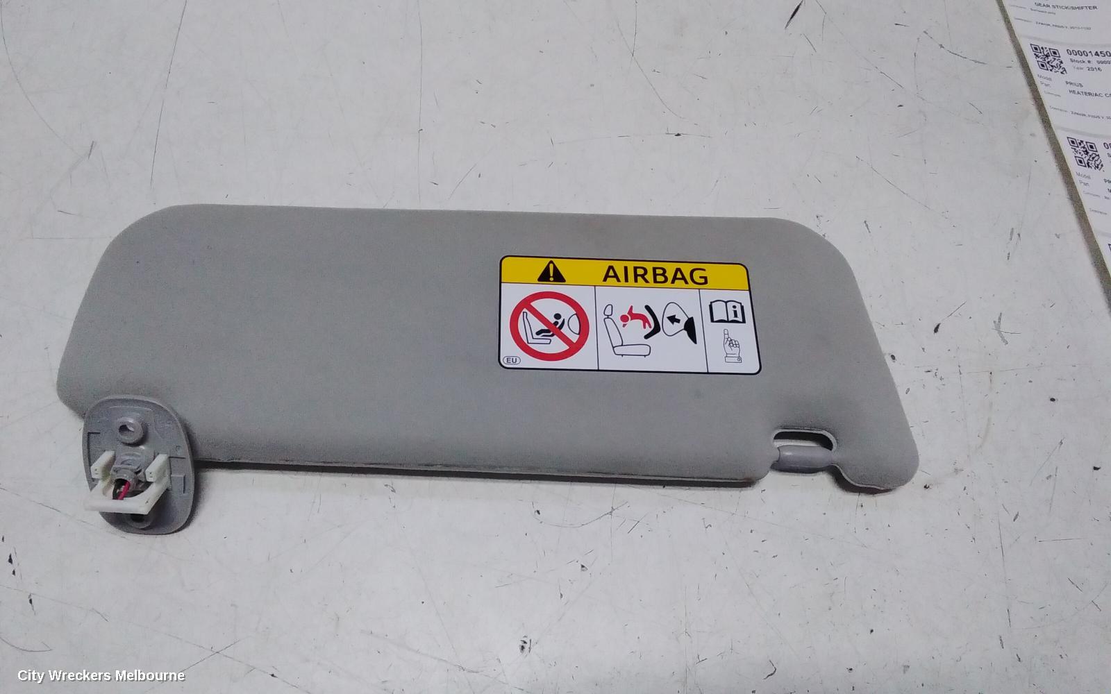 TOYOTA PRIUS SUNVISOR, ZVW40R, LH SIDE, 05/2012 - 03/2021 - Image 1