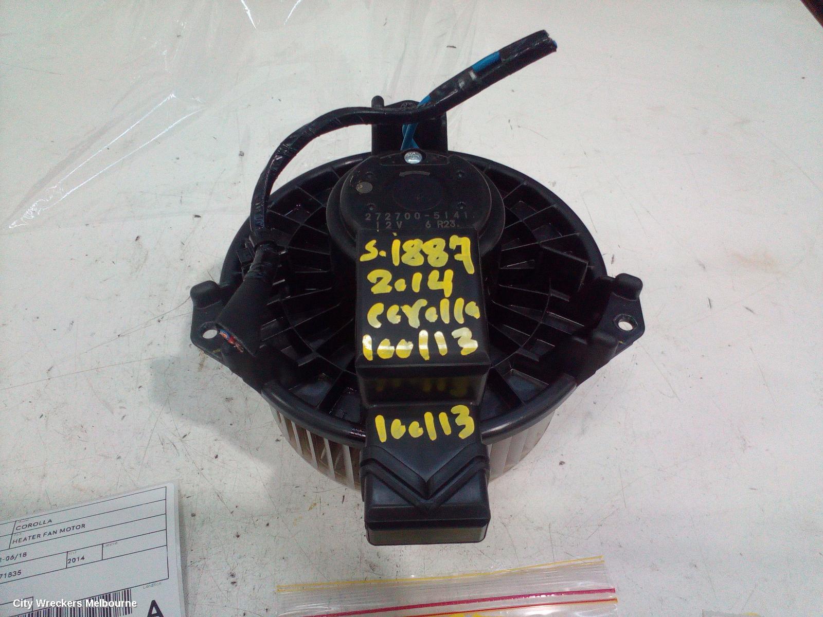 TOYOTA COROLLA HEATER FAN MOTOR, ZRE182R, 10/2012 - 06/2018 - Image 2