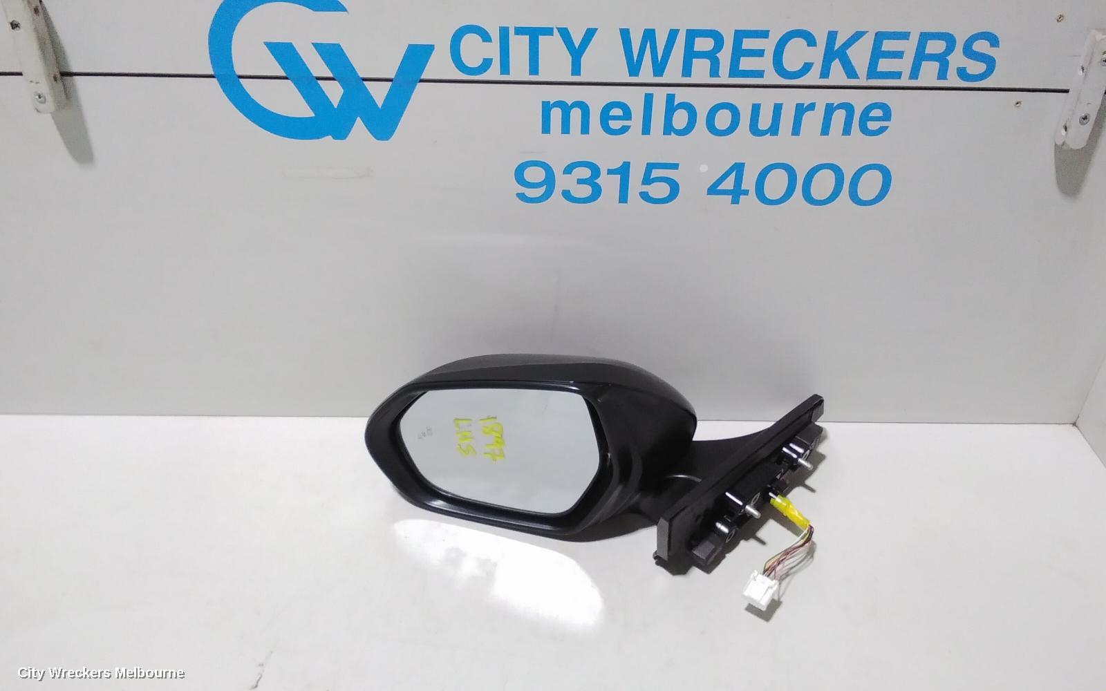 TOYOTA C-HR LEFT DOOR MIRROR, W/ CAMERA TYPE, GLOSS BLACK, GEN 1, 12/2016 ONWARDS - Image 1