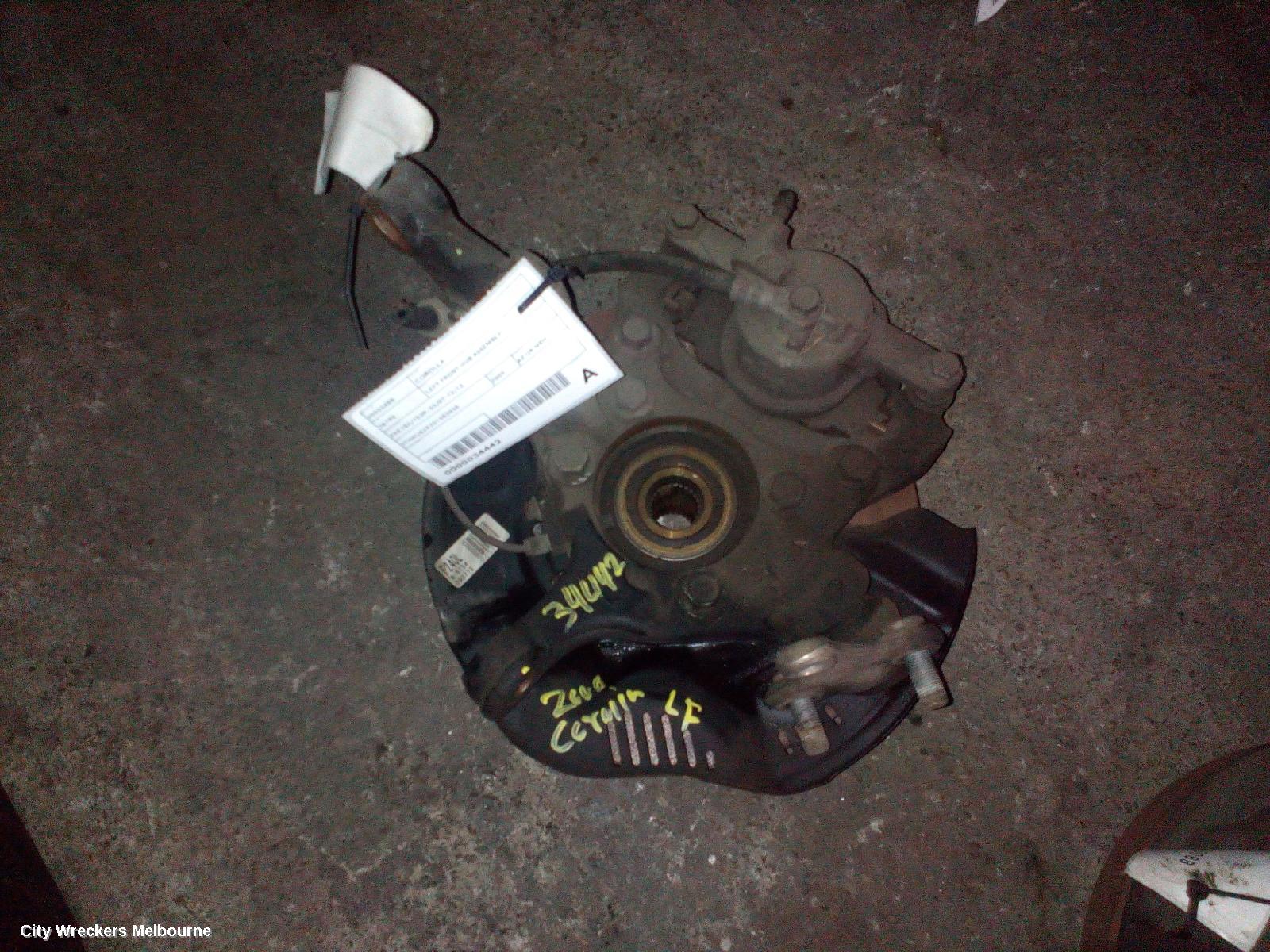 TOYOTA COROLLA LEFT FRONT HUB ASSEMBLY, ZRE152/20153R, 03/2007 - 12/2013 - Image 1