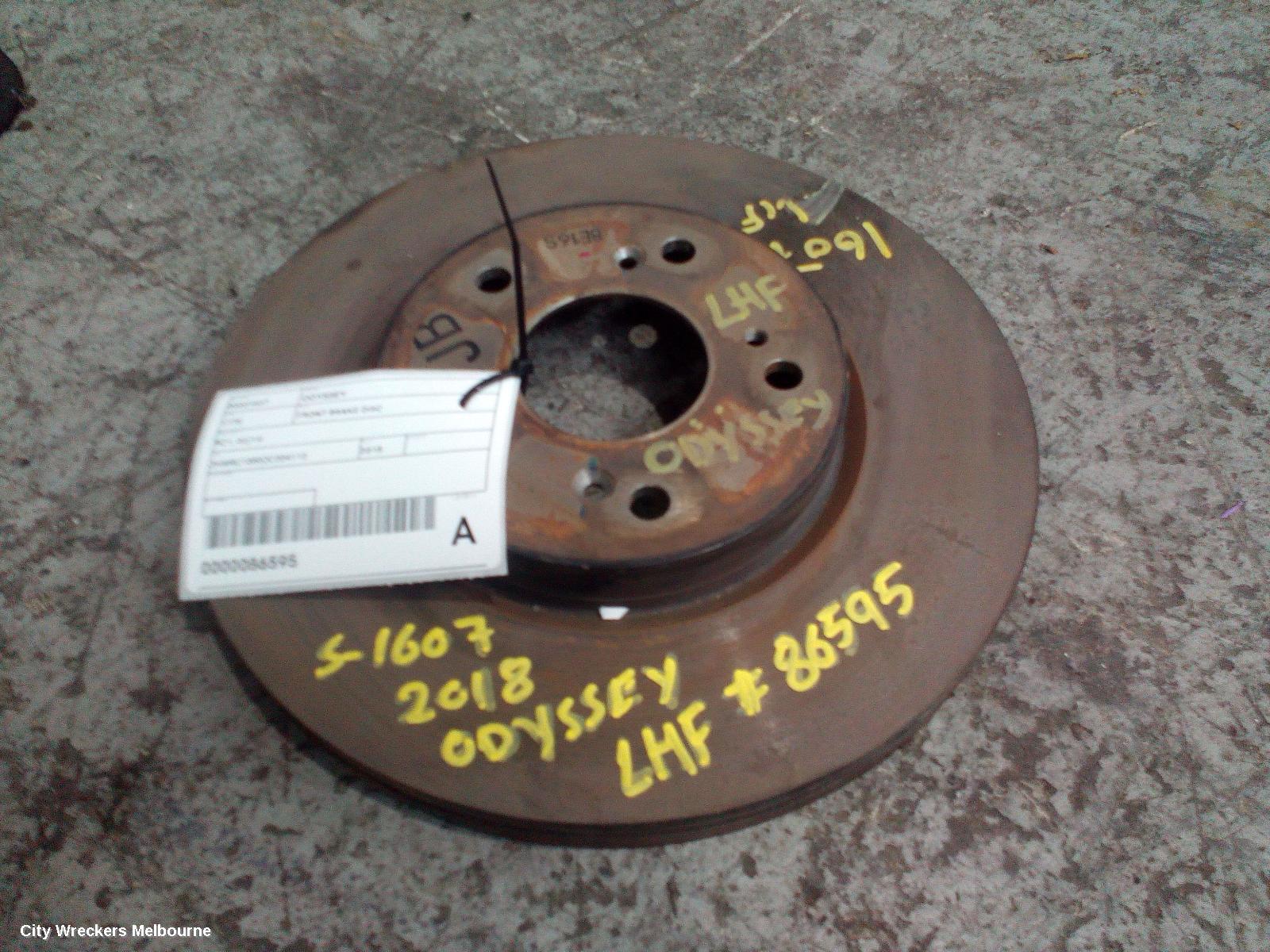 HONDA ODYSSEY FRONT BRAKE DISC/DRM, RC1, 02/2014 - 03/2022 - Image 2