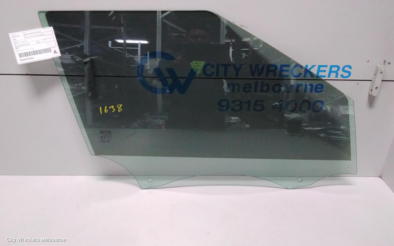 LAND ROVER RANGEROVER EVOQUE RIGHT FRONT DOOR WINDOW, L538, 11/2011 - 01/2019 - Image 1