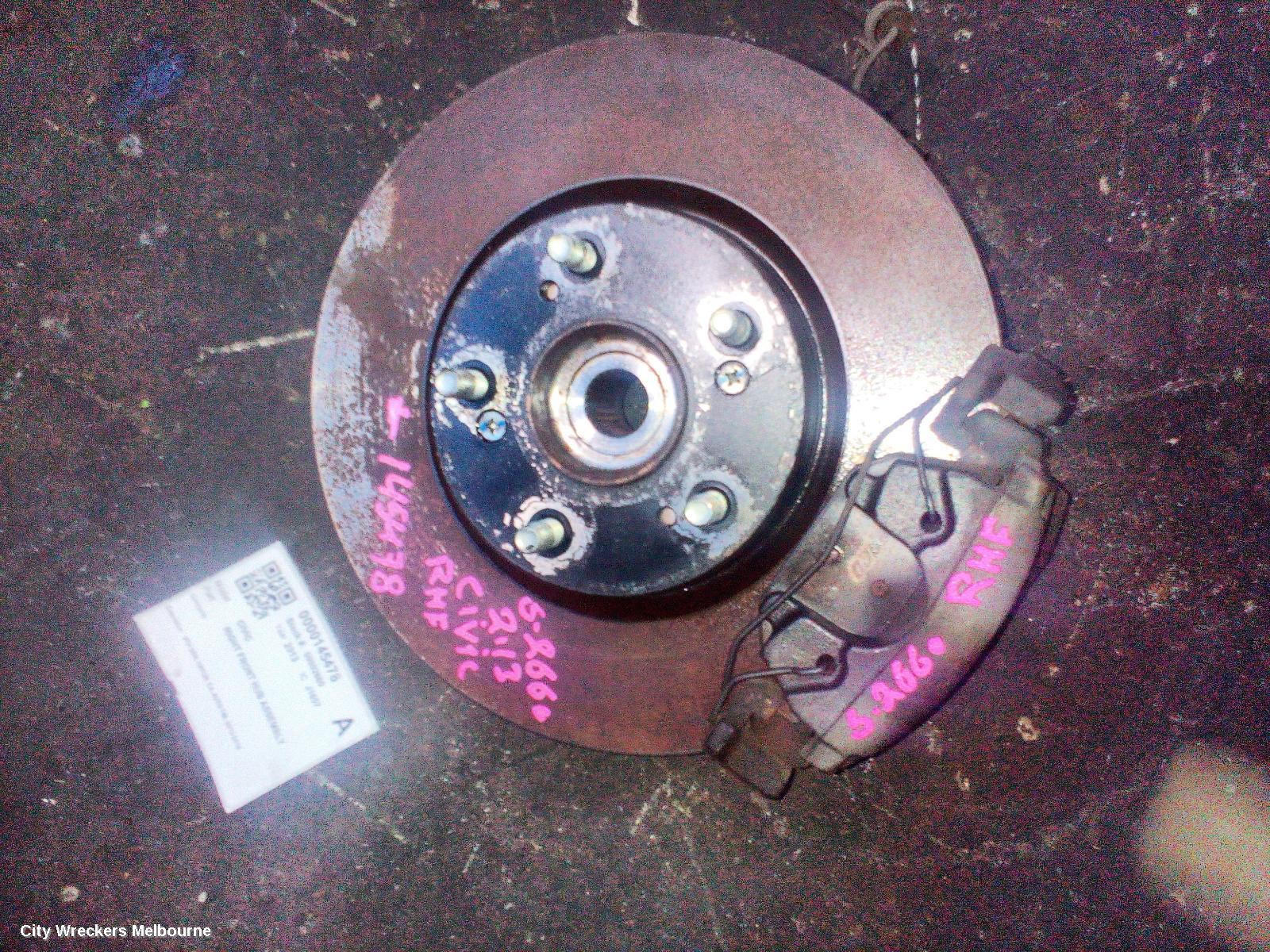 HONDA CIVIC RIGHT FRONT HUB ASSEMBLY, 9TH GEN, HATCH, 1.8, AUTO T/M, 06/2012 - 04/2016 - Image 2