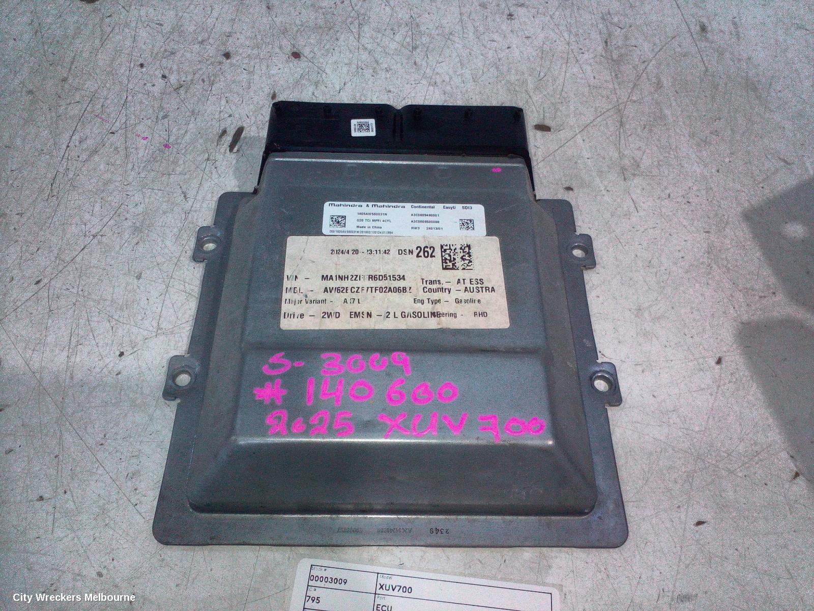 MAHINDRA XUV700 ECU, W601, 01/2023 ONWARDS - Image 1