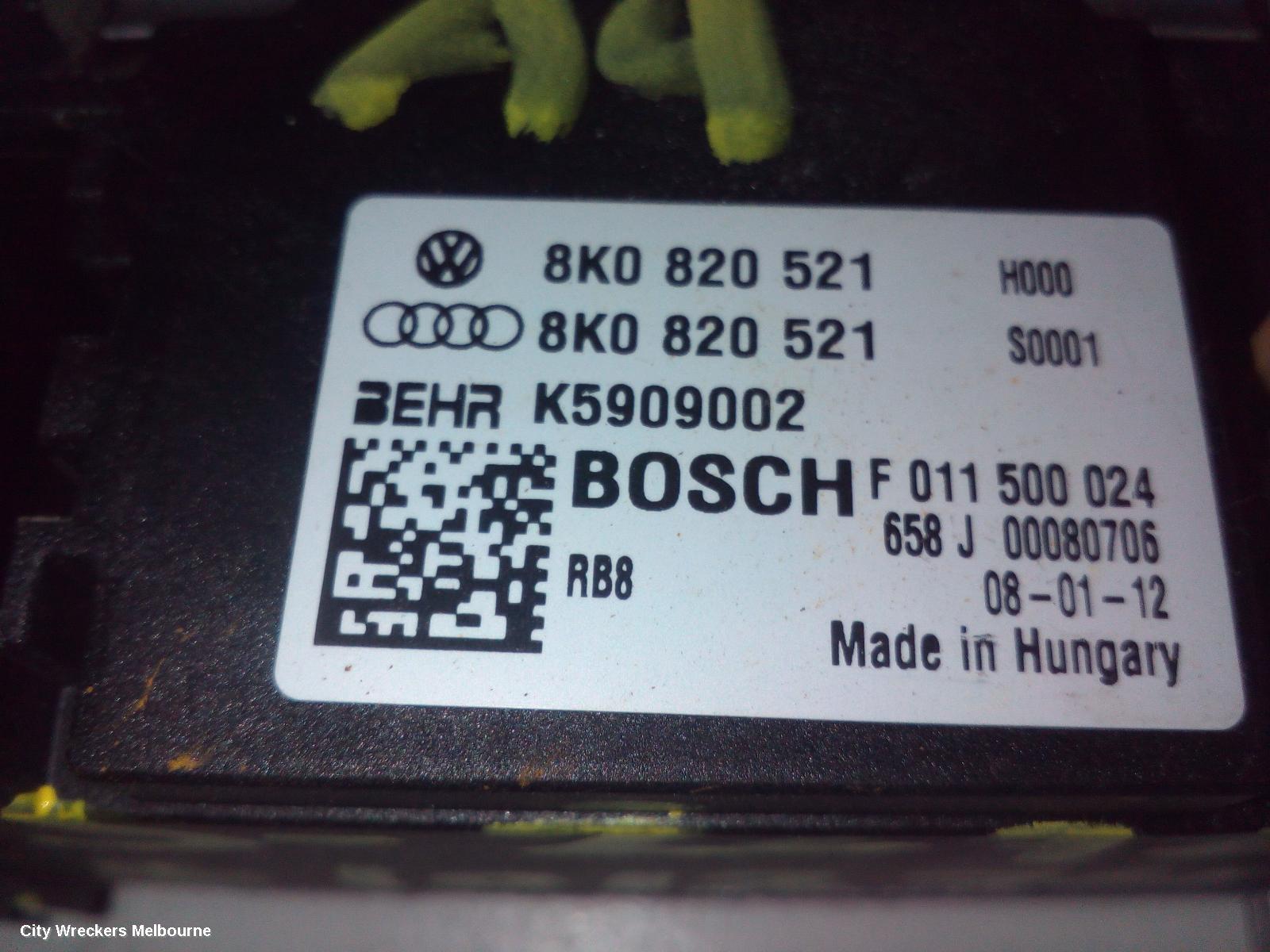 AUDI A4 FAN SPEED RESISTOR, B8 8K, 02/2008 - 01/2016 - Image 1