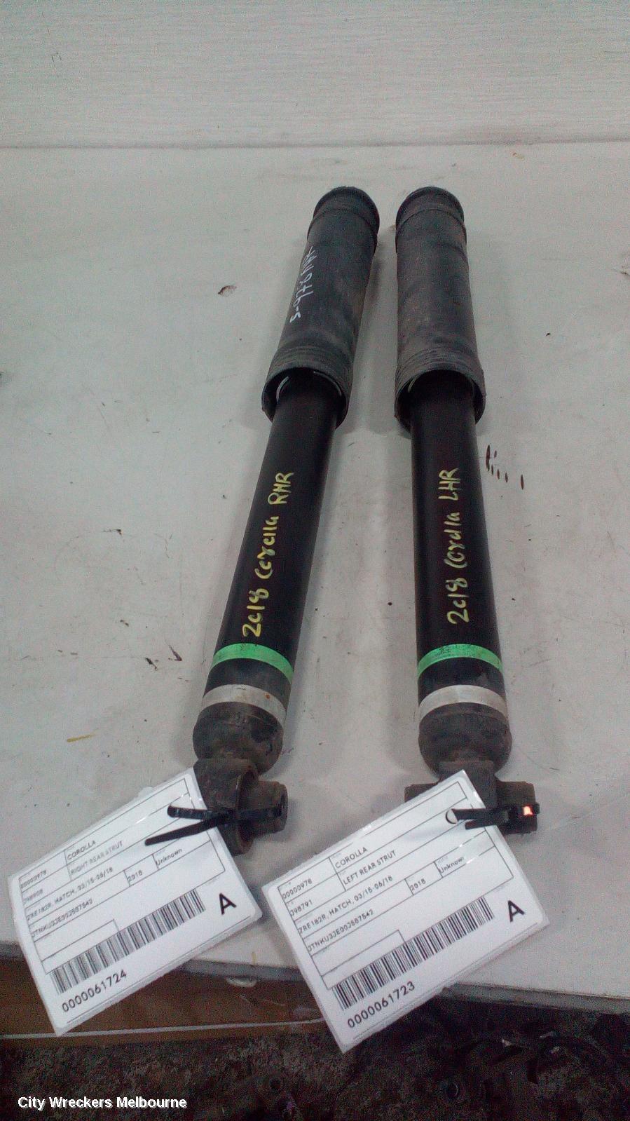 TOYOTA COROLLA LEFT REAR STRUT, ZRE182R, HATCH, 03/2015 - 06/2018 - Image 1