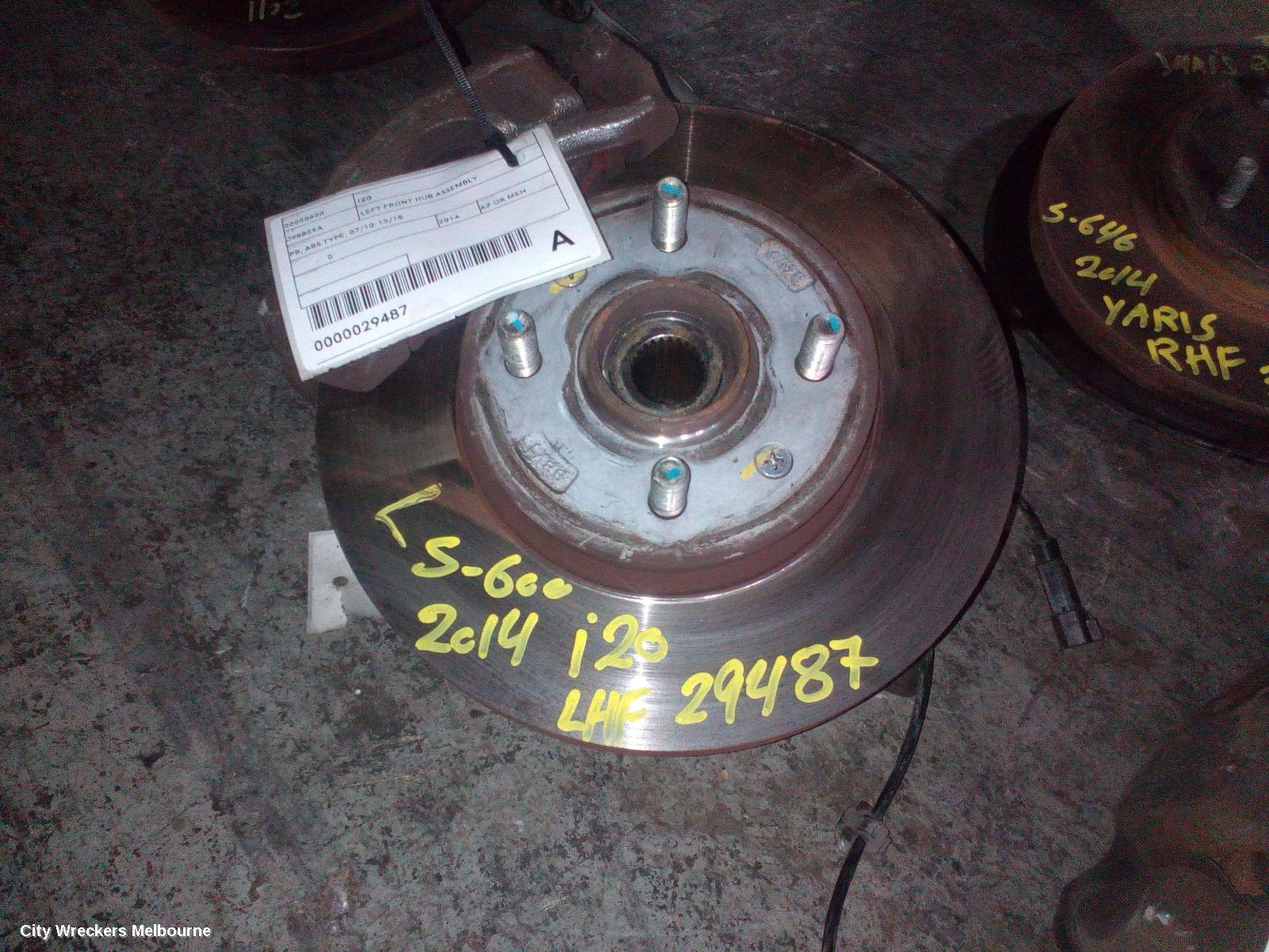 HYUNDAI I20 LEFT FRONT HUB ASSEMBLY, PB, ABS TYPE, 07/2010 - 12/2015 - Image 2