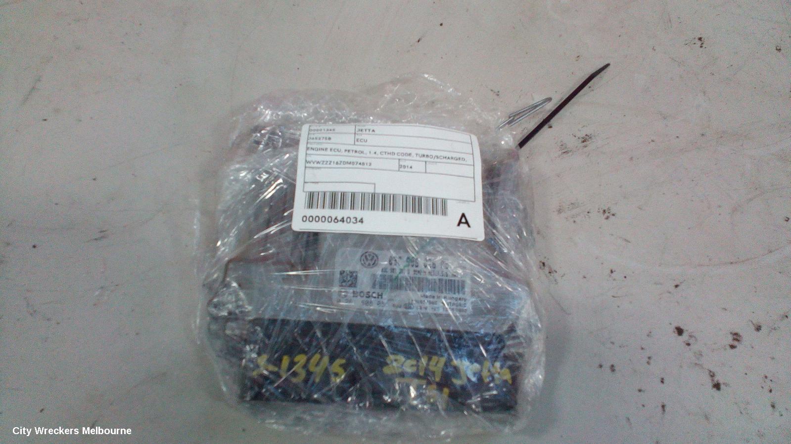 VOLKSWAGEN JETTA ECU, ENGINE ECU, PETROL, 1.4, CTHD CODE, TURBO/SCHARGED, SEC SET (ECU/IMM/READER/KEY), 1B, 02/2011 ONWARDS 12/2017 - Image 3