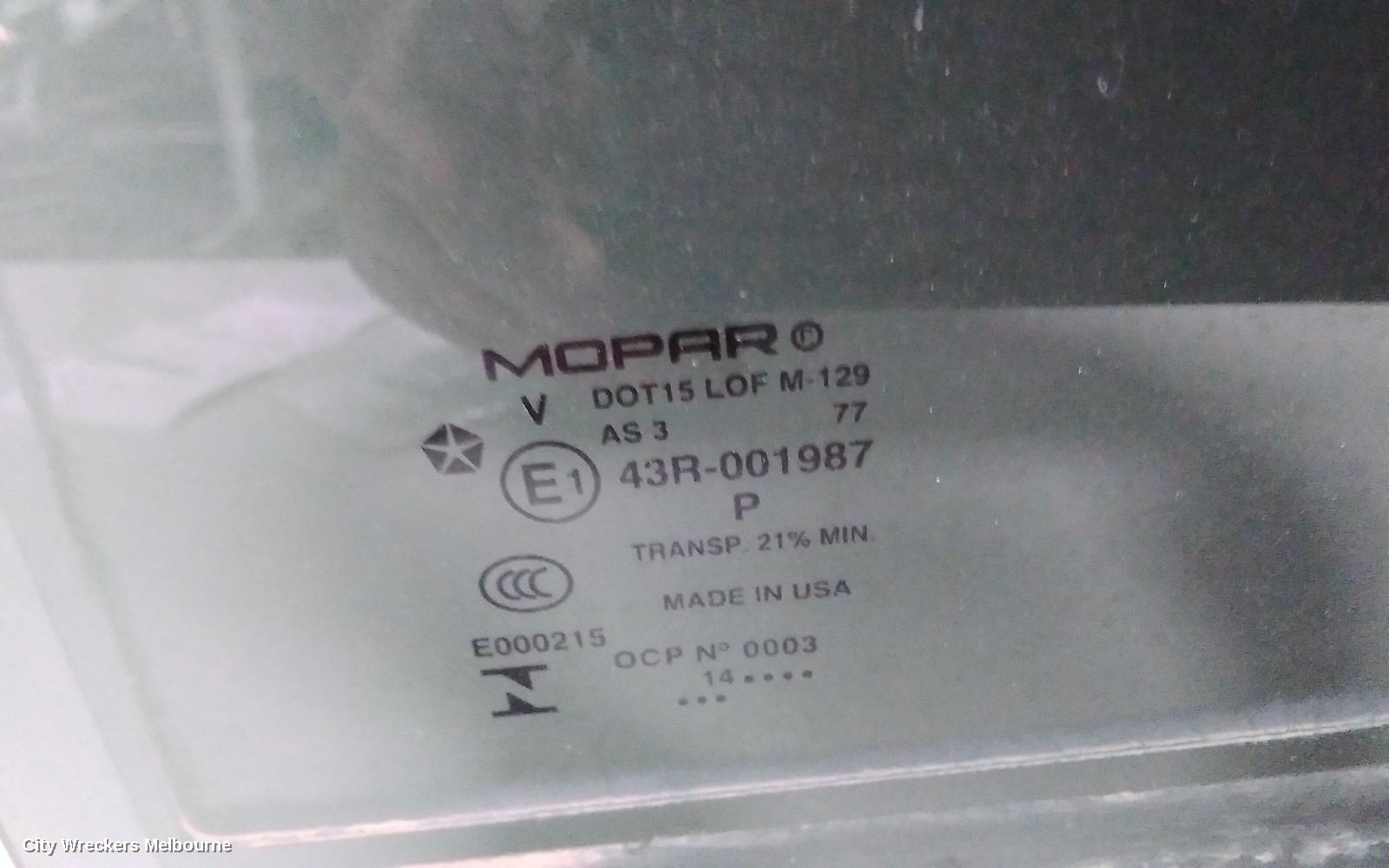 JEEP CHEROKEE LEFT REAR DOOR WINDOW, KL, TINTED TYPE, 02/2014 ONWARDS - Image 2
