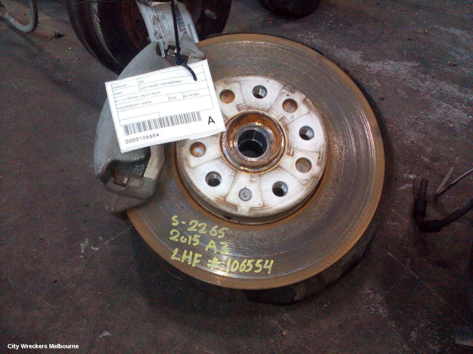 AUDI A3 LEFT FRONT HUB ASSEMBLY, 8V, 1.4, PETROL, 05/2013 - 10/2020 - Image 2