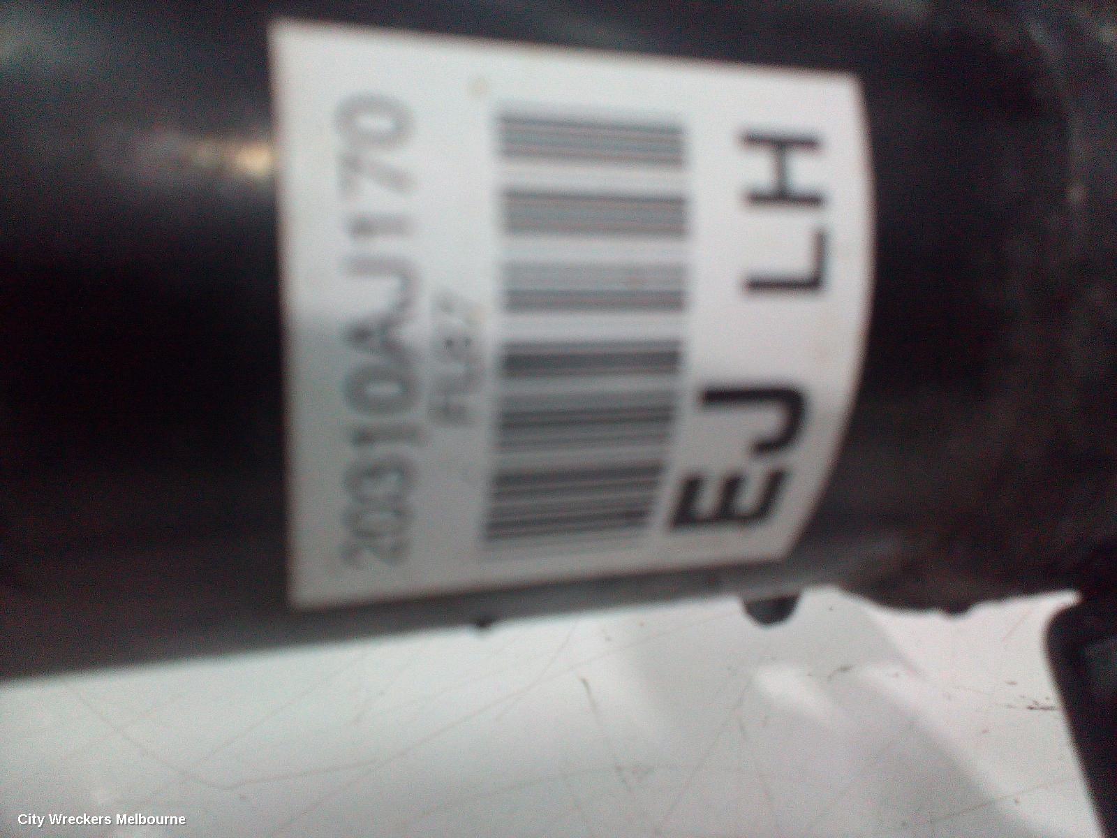SUBARU LIBERTY LEFT FRONT STRUT, 5TH GEN, BLACK, STANDARD TYPE, 09/2012 - 11/2014 - Image 3