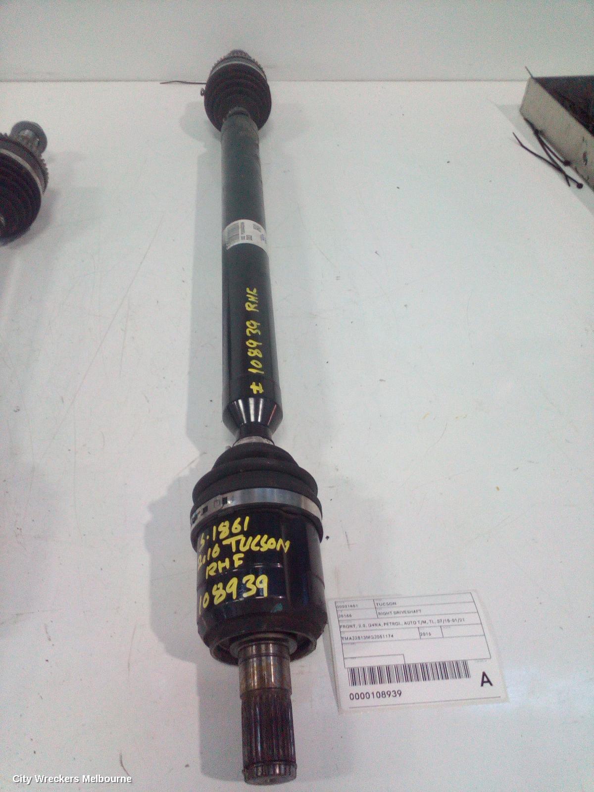 HYUNDAI TUCSON RIGHT DRIVESHAFT, FRONT, 2.0, G4NA, PETROL, AUTO T/M, TL, 07/2015 - 01/2021 - Image 1