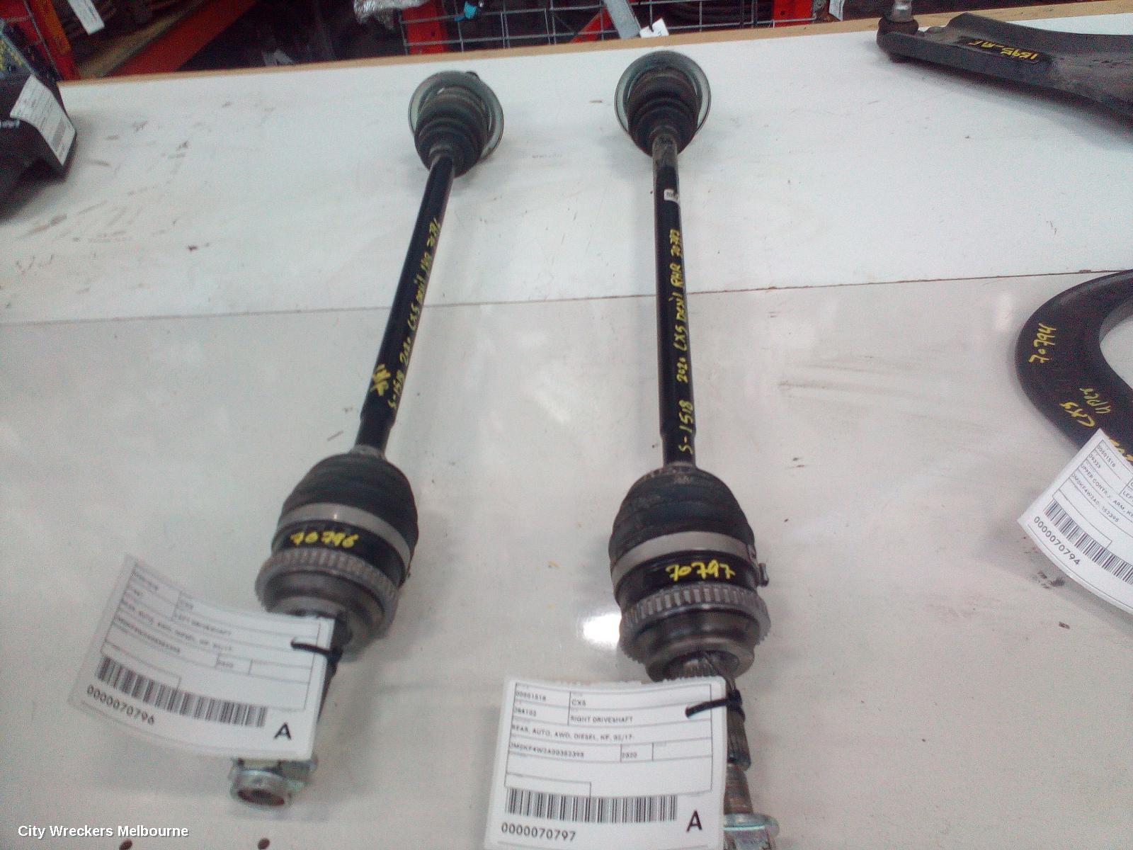 MAZDA CX5 LEFT DRIVESHAFT, REAR, AUTO, AWD, DIESEL, KF, 02/2017 ONWARDS - Image 2
