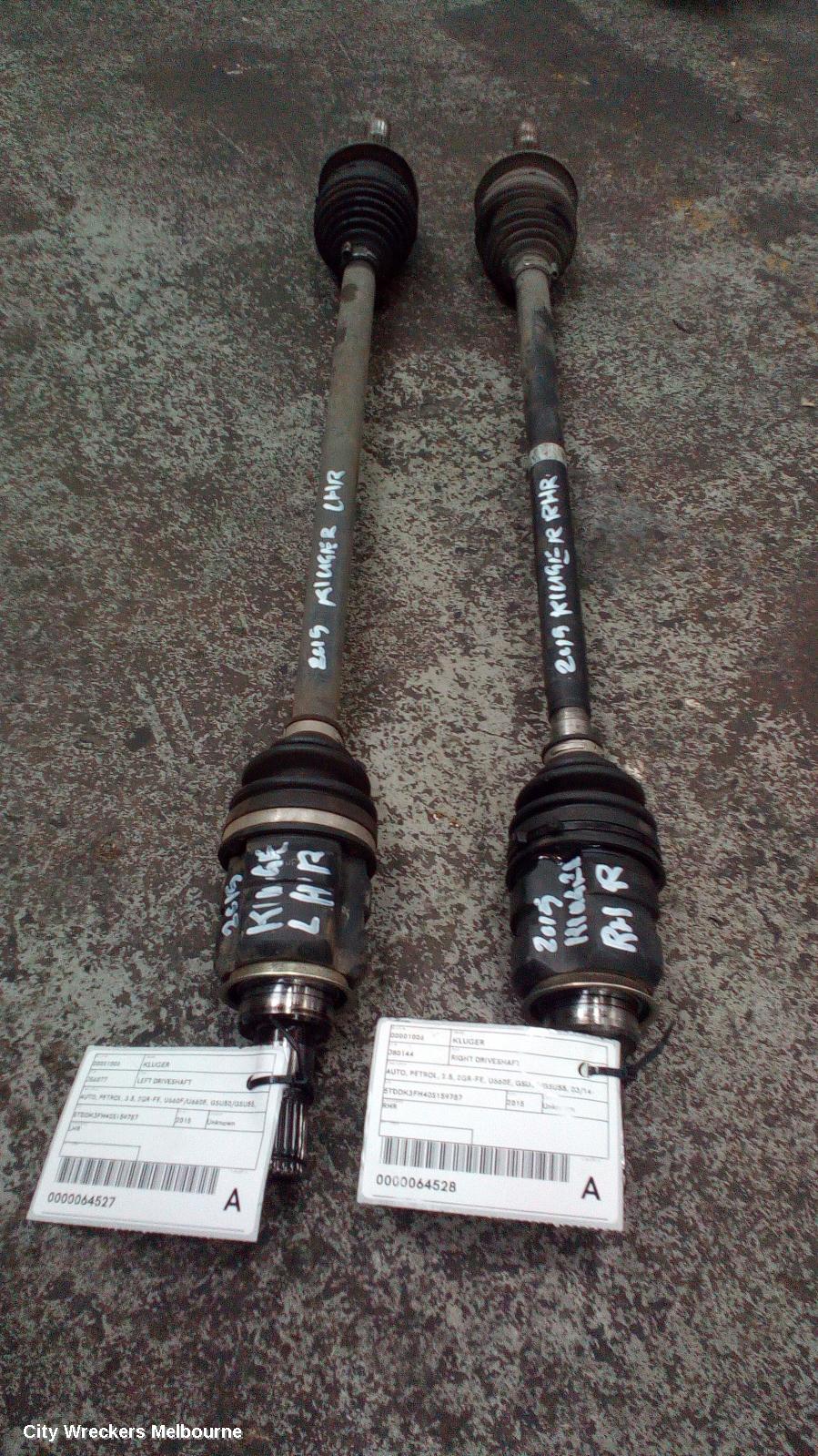 TOYOTA KLUGER LEFT DRIVESHAFT, REAR, AUTO, AWD, PETROL, 3.5, 2GR-FE, U660F, GSU50-GSU55, 12/2013 - 10/2016 - Image 2