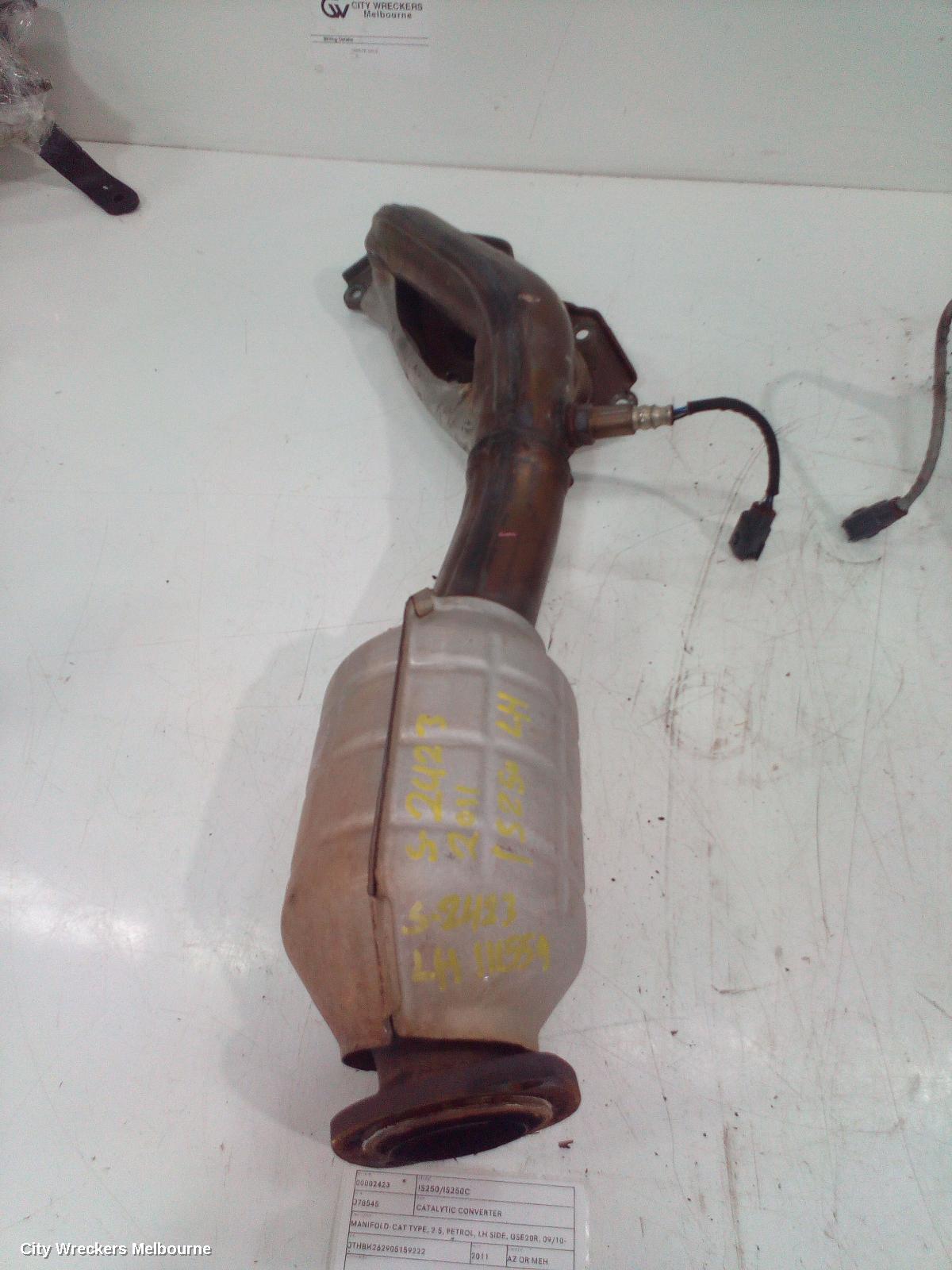 LEXUS IS250/IS250C CATALYTIC CONVERTER, MANIFOLD-CAT TYPE, 2.5, PETROL, LH SIDE, GSE20R, 09/2010 - 12/2014 - Image 2