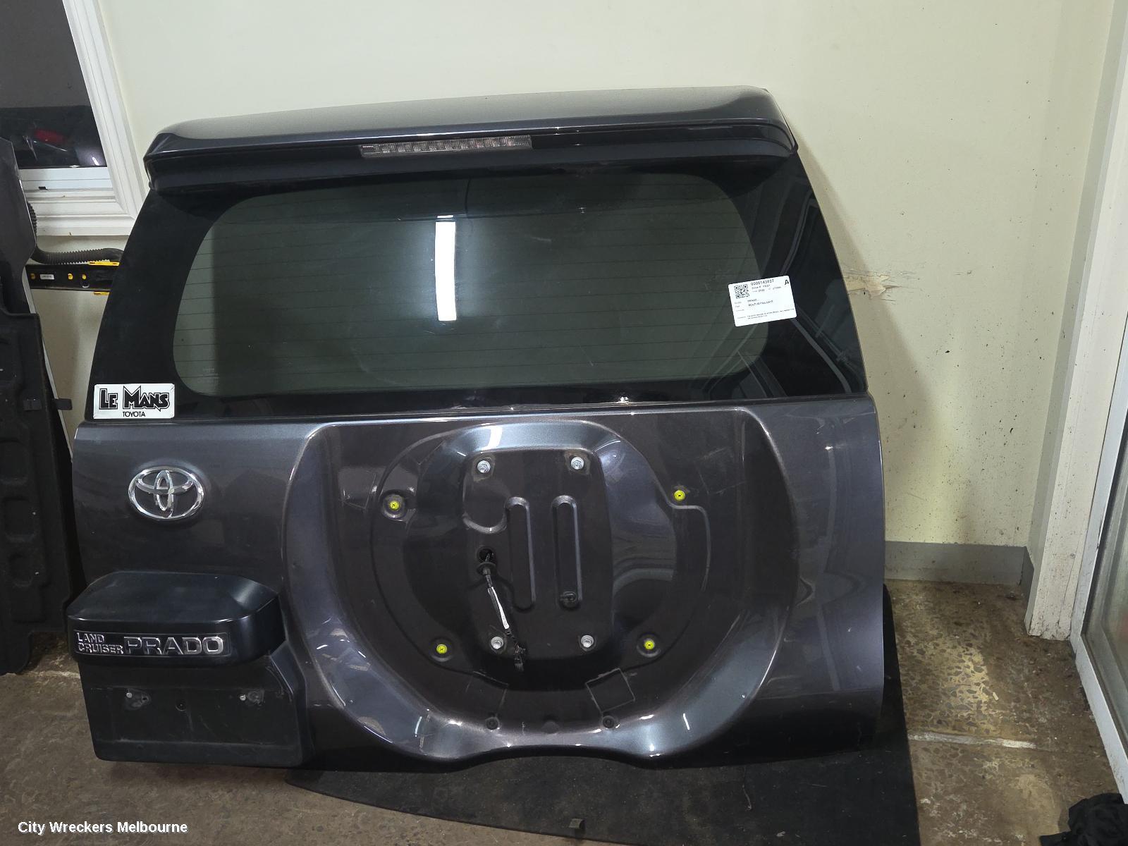 TOYOTA PRADO BOOTLID/TAILGATE, TAILGATE, WAGON, W/ SPARE WHEEL, W/ CAMERA TYPE, 150 SERIES, 08/2009 - 11/2023 - Image 3