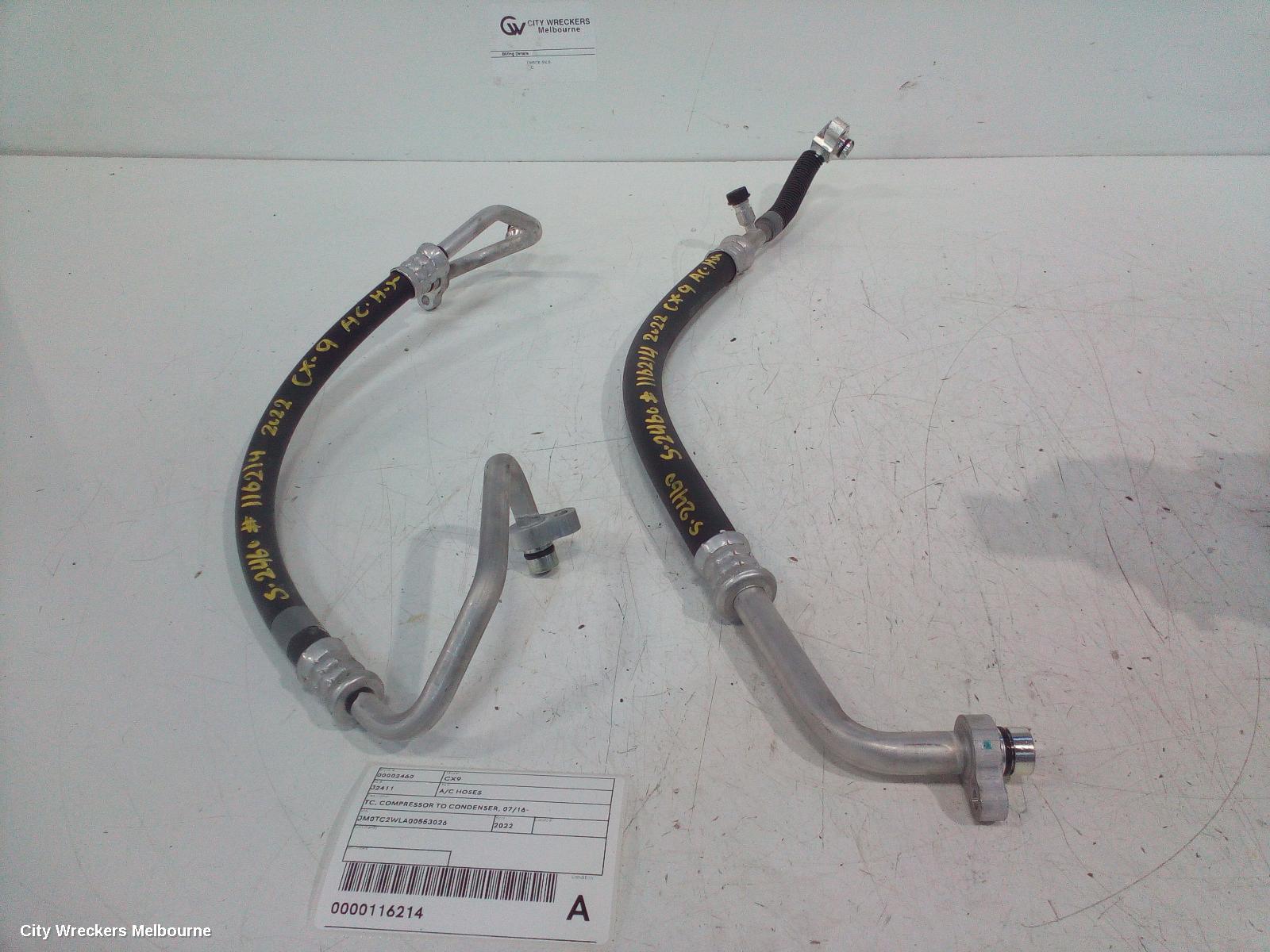 MAZDA CX9 A/C HOSES, TC, COMPRESSOR TO CONDENSER, 07/2016 ONWARDS - Image 1