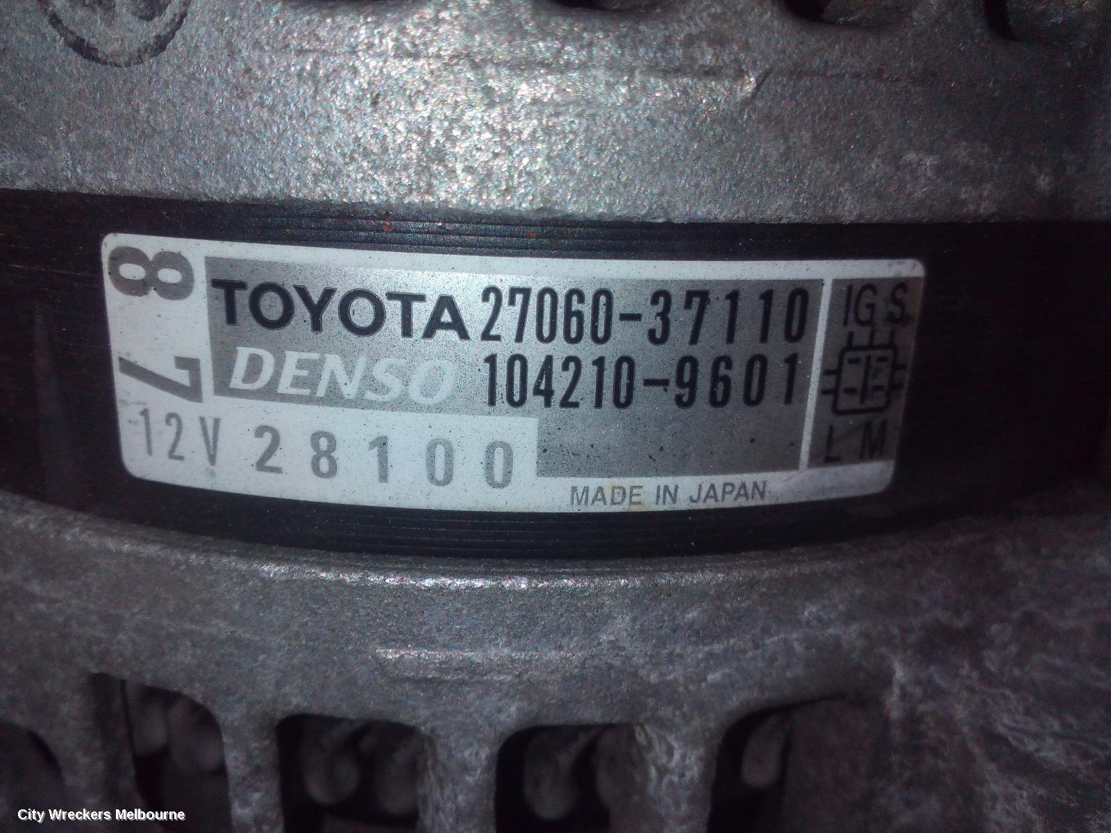 TOYOTA COROLLA ALTERNATOR, PETROL, 1.8, 2ZR-FE, 4 PIN TYPE, ZRE182R, HATCH, 10/2012 - 03/2015 - Image 3