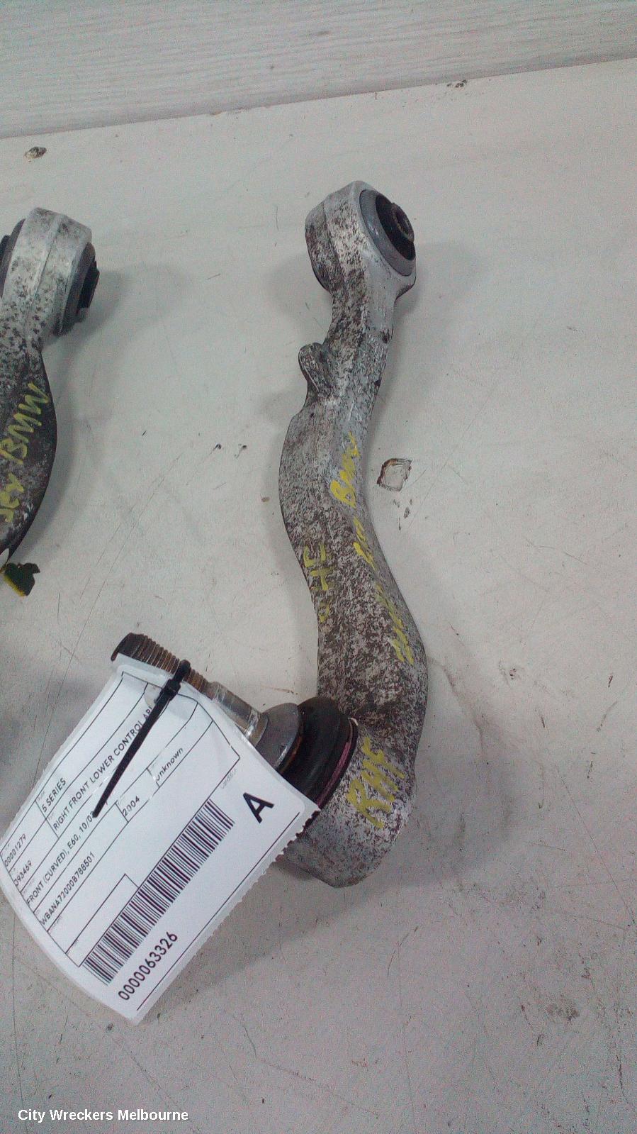 BMW 5 SERIES RIGHT FRONT LOWER CONTROL ARM, FRONT (CURVED), E60, 10/2003 - 04/2010 - Image 1