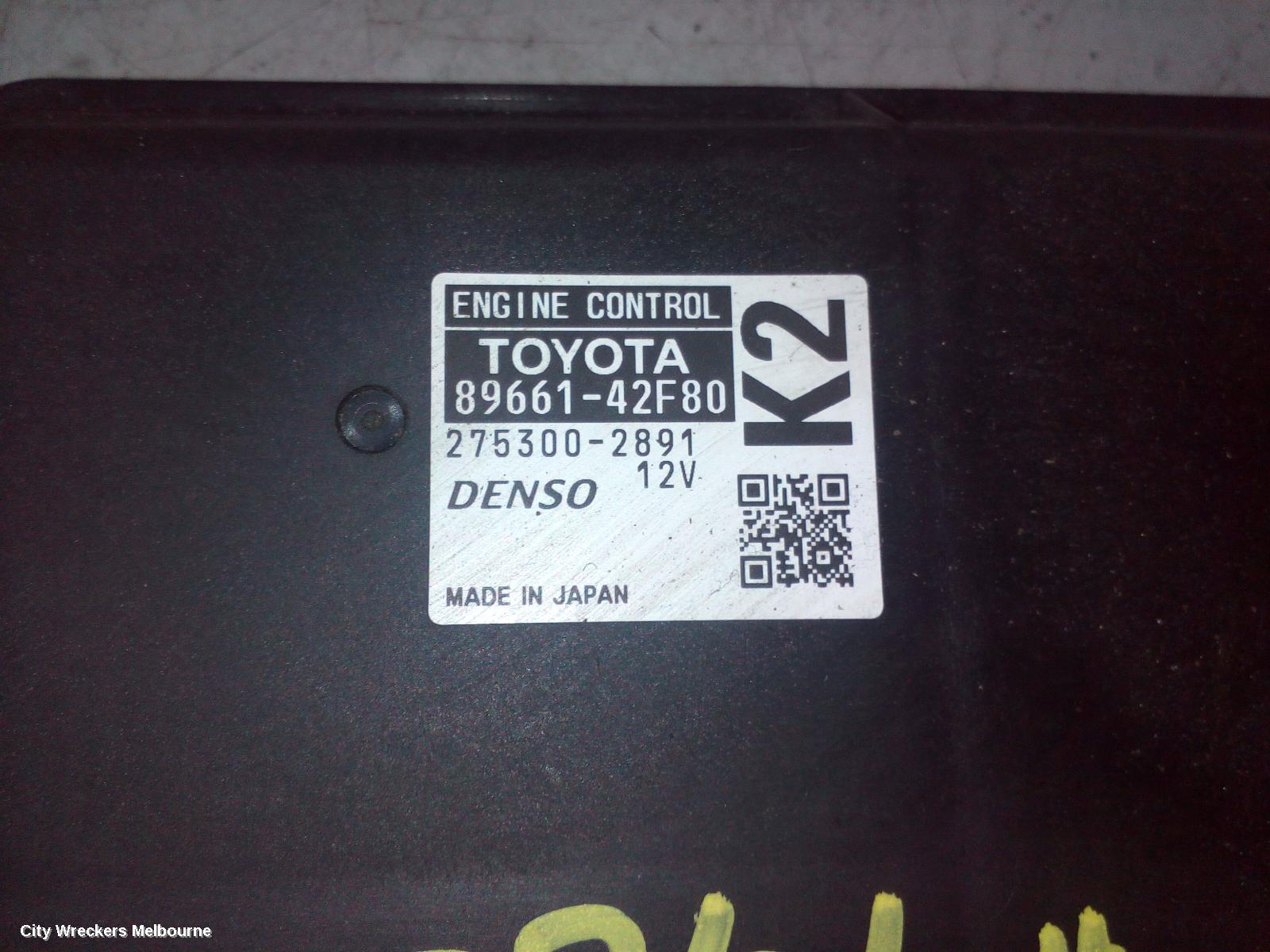 TOYOTA RAV4 ECU, ENGINE ECU, 2.4, 2AZ-FE, AUTO T/M, 89661-42F80, ECU ONLY, ACA33, 11/2005 - 11/2012 - Image 1