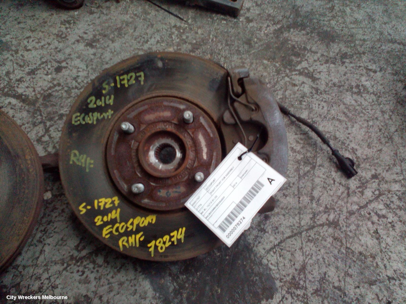 FORD ECOSPORT RIGHT FRONT HUB ASSEMBLY, BK-BL, 12/2013 - 01/2020 - Image 1