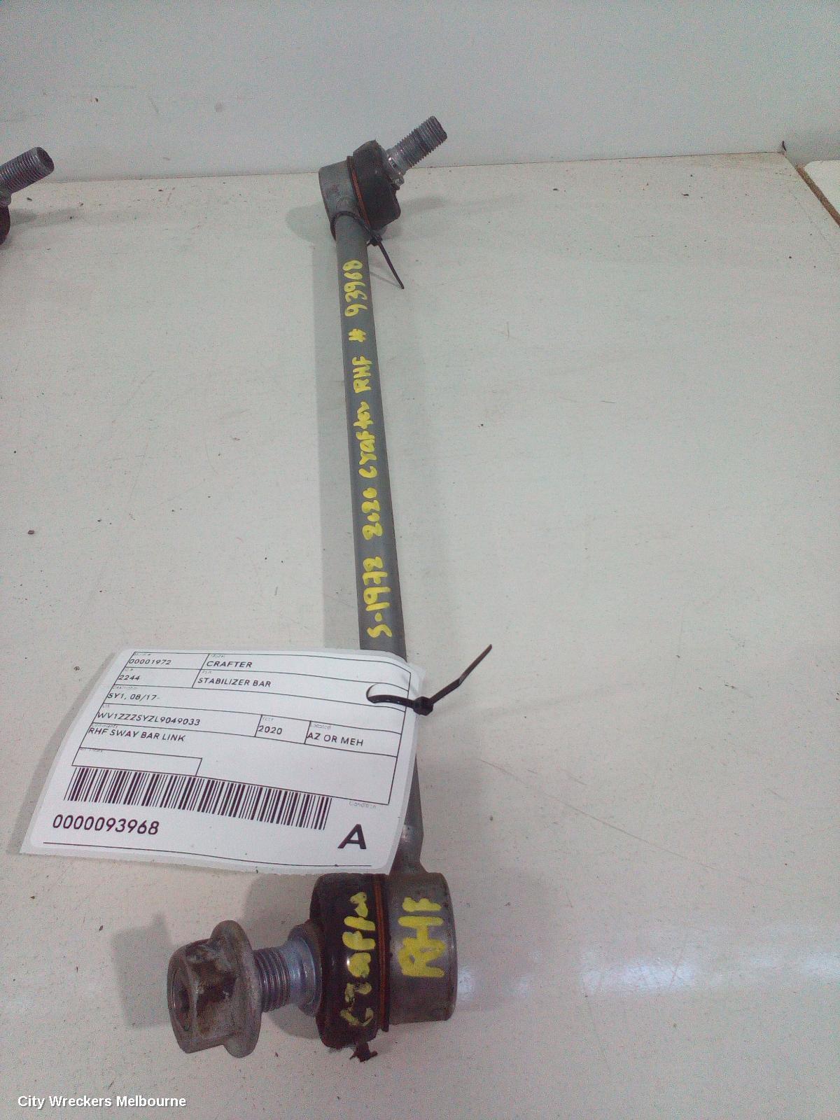 VOLKSWAGEN CRAFTER STABILISER BAR, SY1, 08/2017 ONWARDS - Image 2