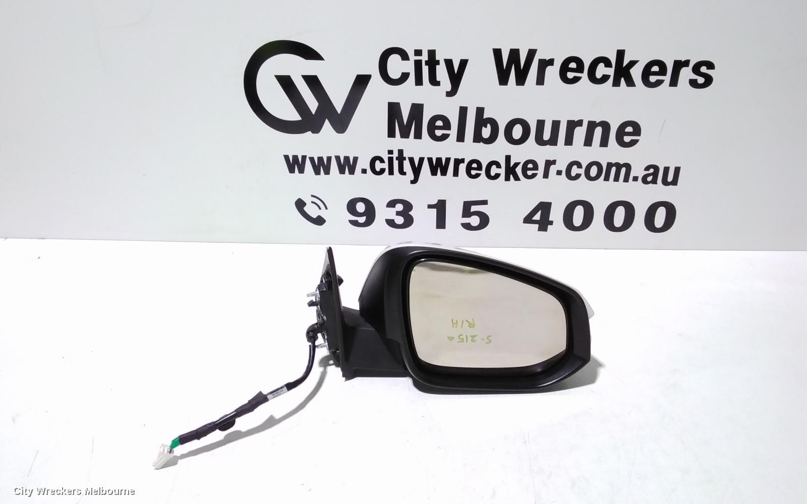 TOYOTA KLUGER RIGHT DOOR MIRROR, GSU50/GSU55, GX/GXL, NON HEATED, NON MEMORY FUNCTION & NON BLIND SPOT, 03/2014 - 10/2016 - Image 1