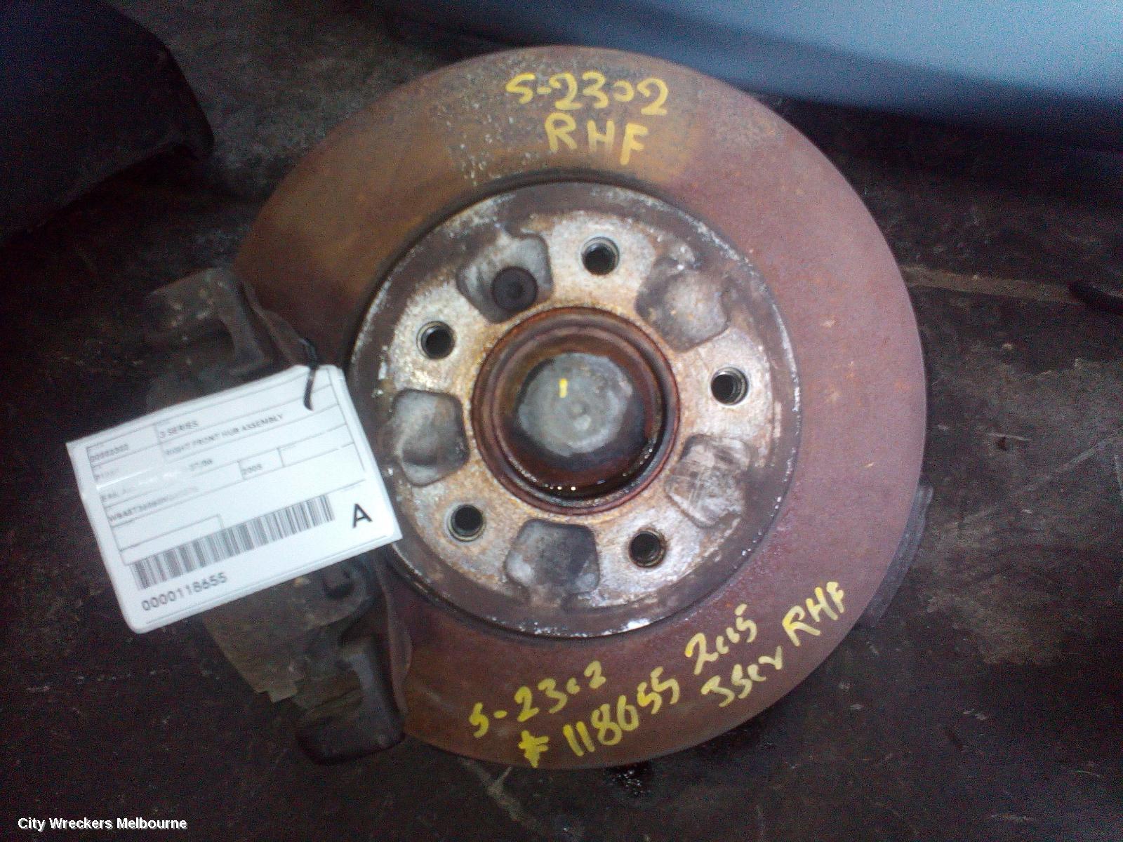 BMW 3 SERIES RIGHT FRONT HUB ASSEMBLY, E46, ABS TYPE, 09/1998 - 07/2006 - Image 1