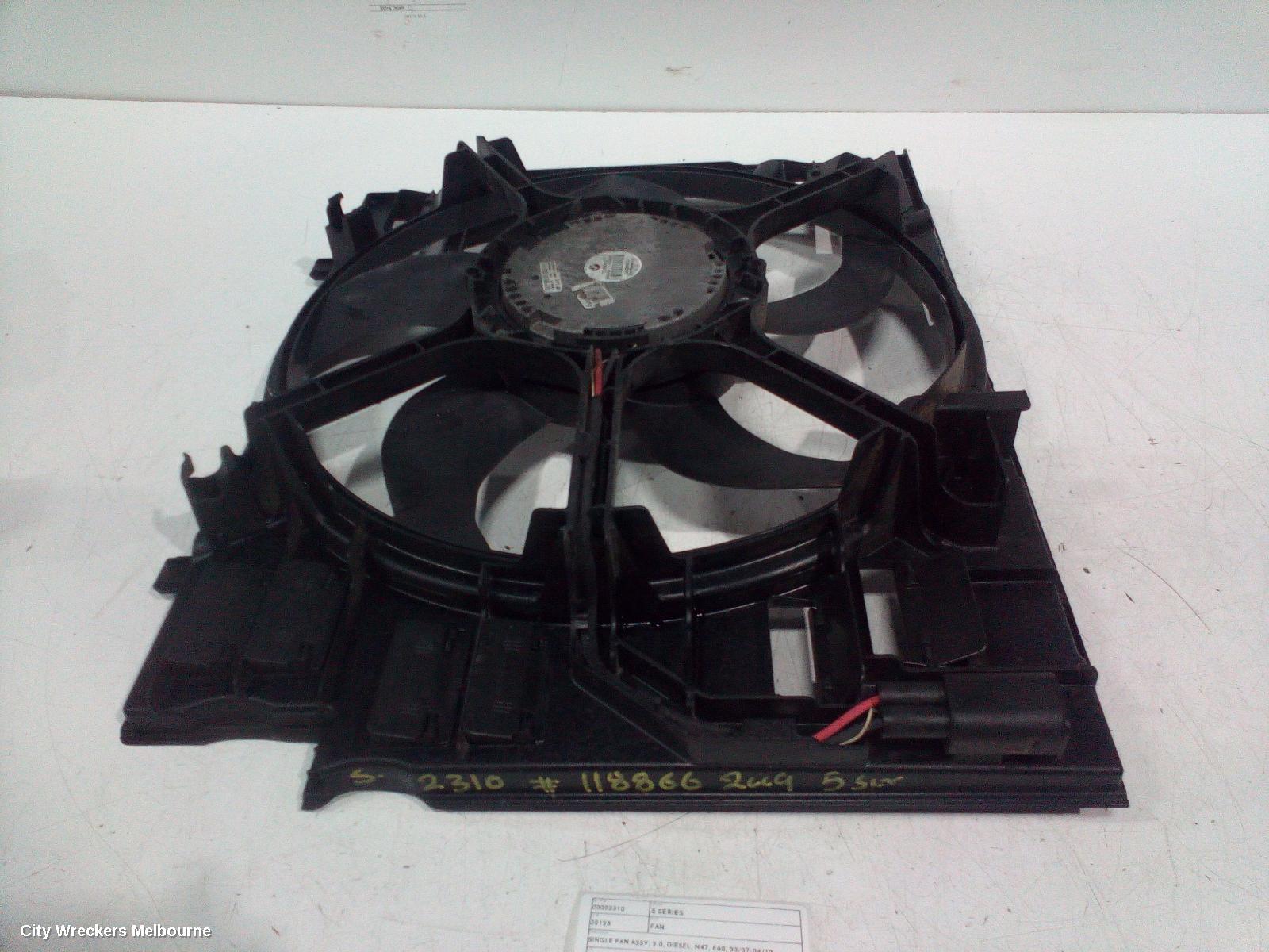 BMW 5 SERIES FAN, SINGLE FAN ASSY, 2.0, DIESEL, N47, E60, 03/2007 - 04/2010 - Image 1