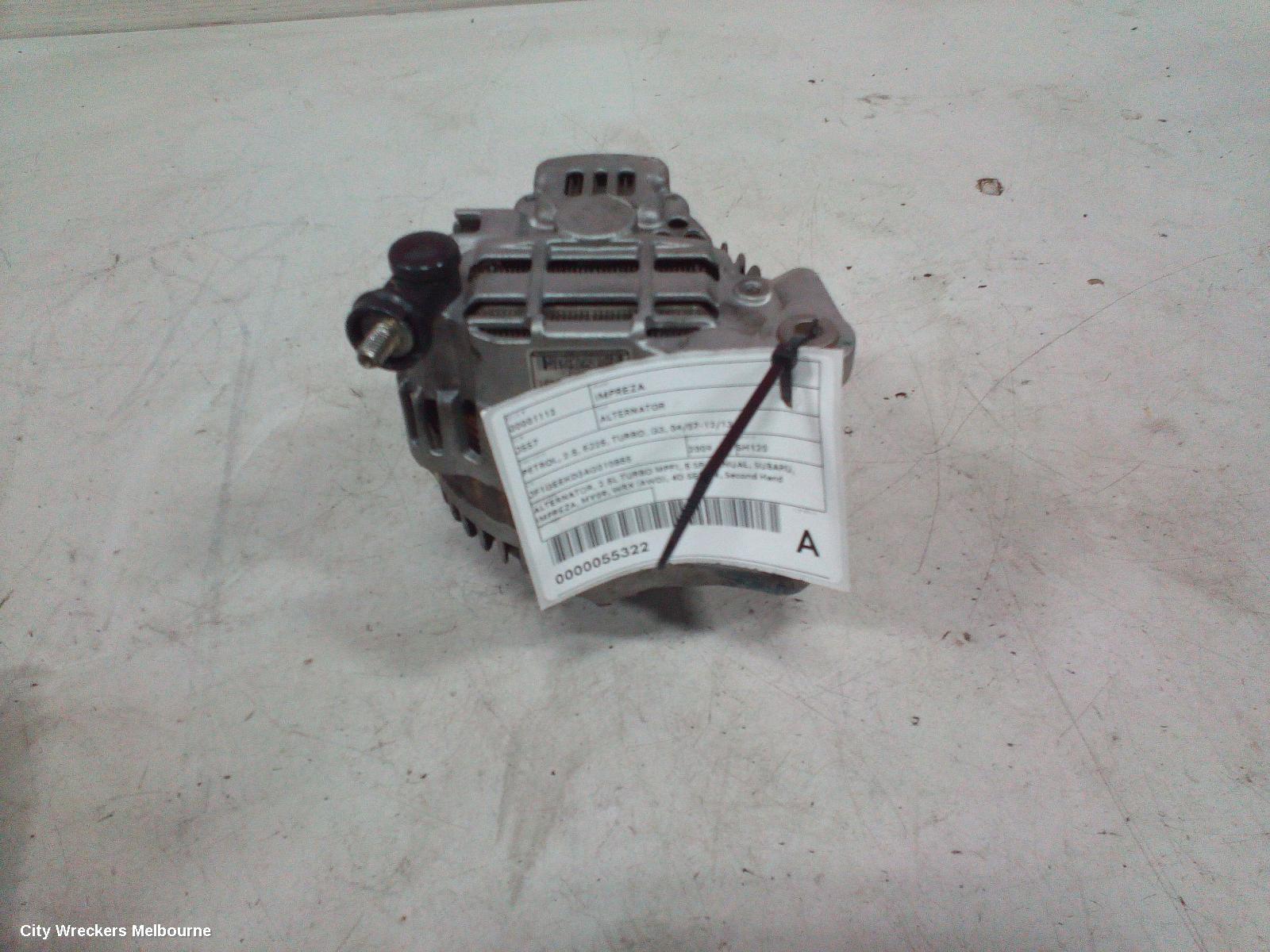 SUBARU IMPREZA ALTERNATOR, PETROL, 2.5, EJ25, TURBO, G3, 04/2007 - 12/2013 - Image 1
