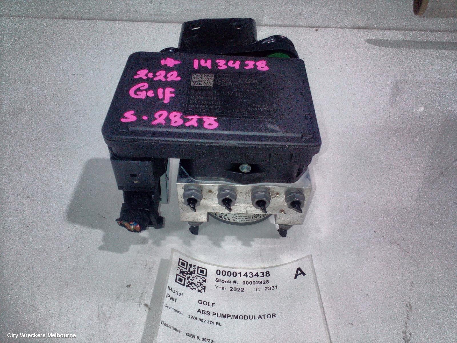 VOLKSWAGEN GOLF ABS PUMP/MODULATOR, GEN 8, 09/2020 ONWARDS - Image 2